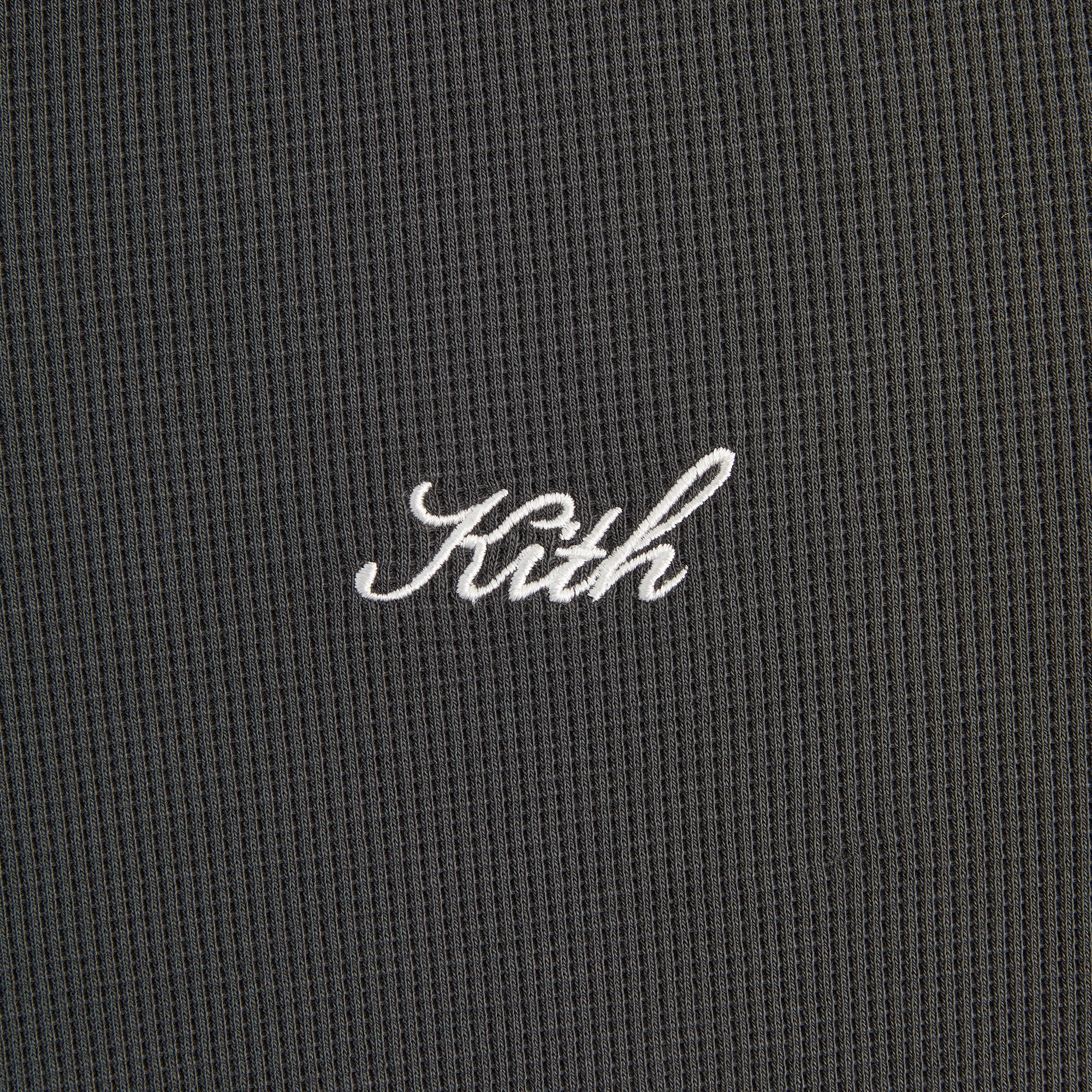 Kith Micro Waffle Drew Polo - Carbon - Image 4