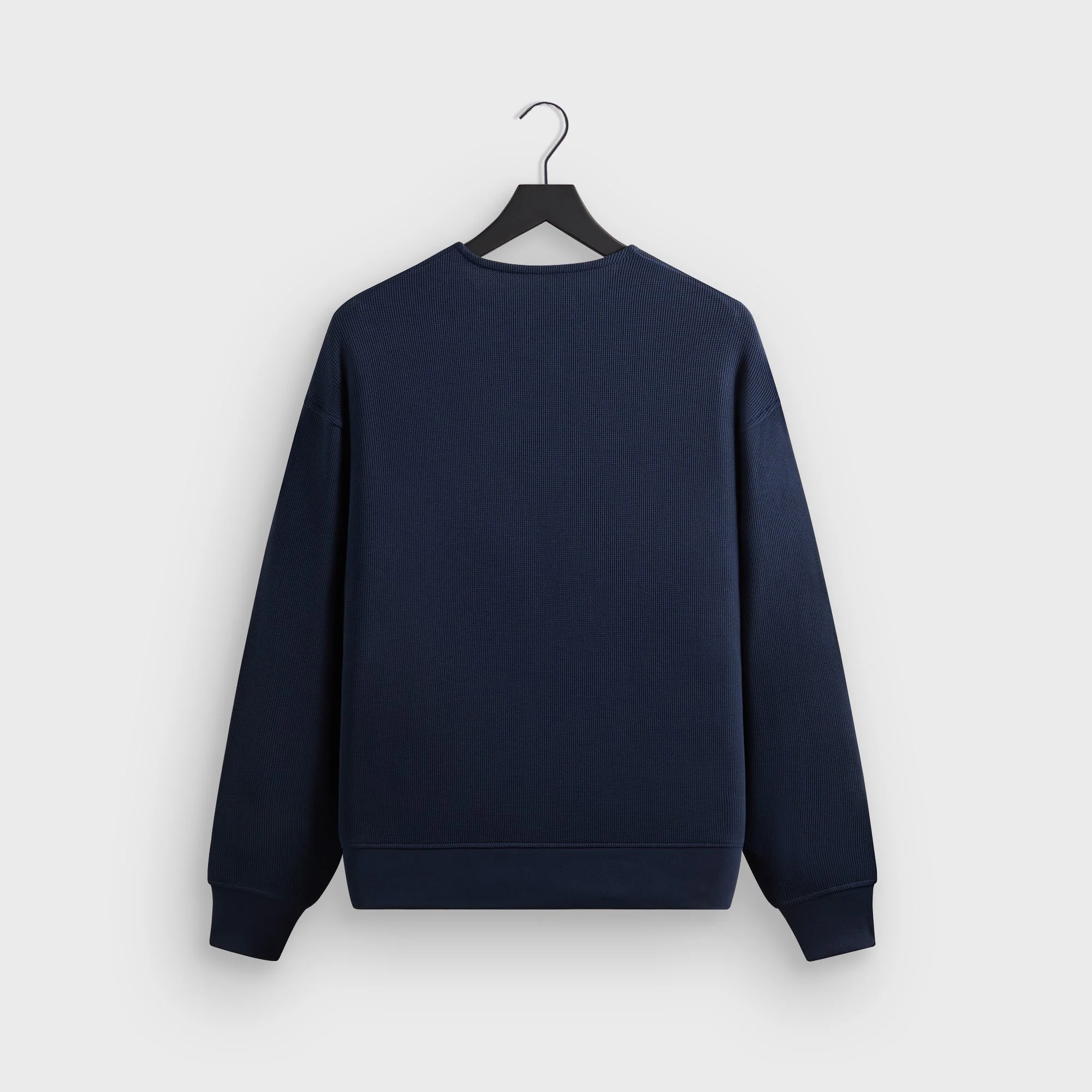 Kith Micro Waffle Long Sleeve Colby Pullover - Nocturnal - Image 3