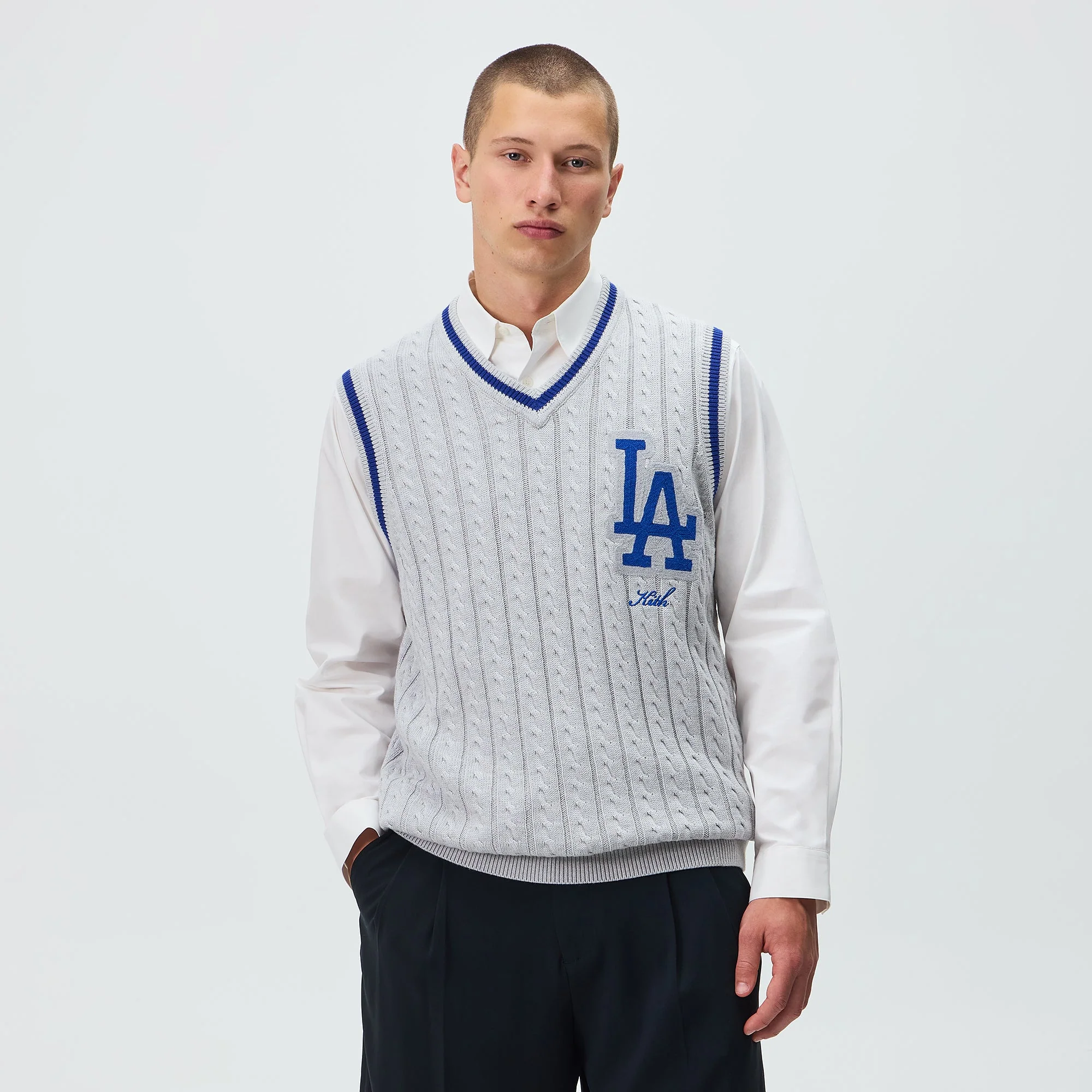 Kith for the Los Angeles Dodgers Aiken Vest - Light Heather Grey - Image 2