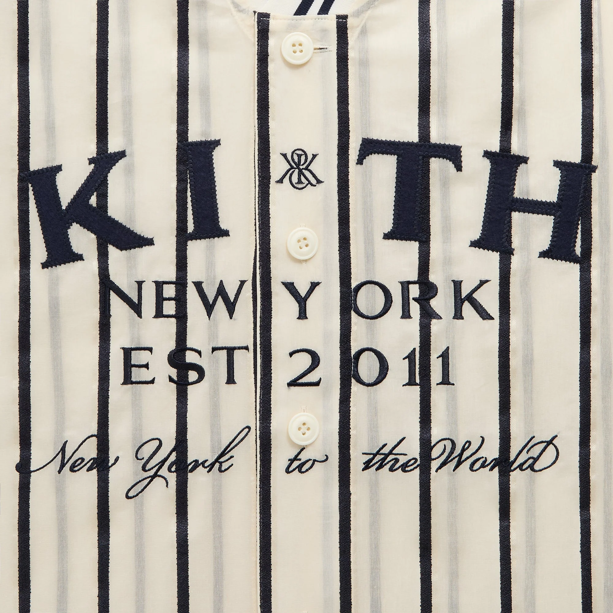 Kith Silk Linen Chenille Stripe Pacey Shirt - Sandrift - Image 4