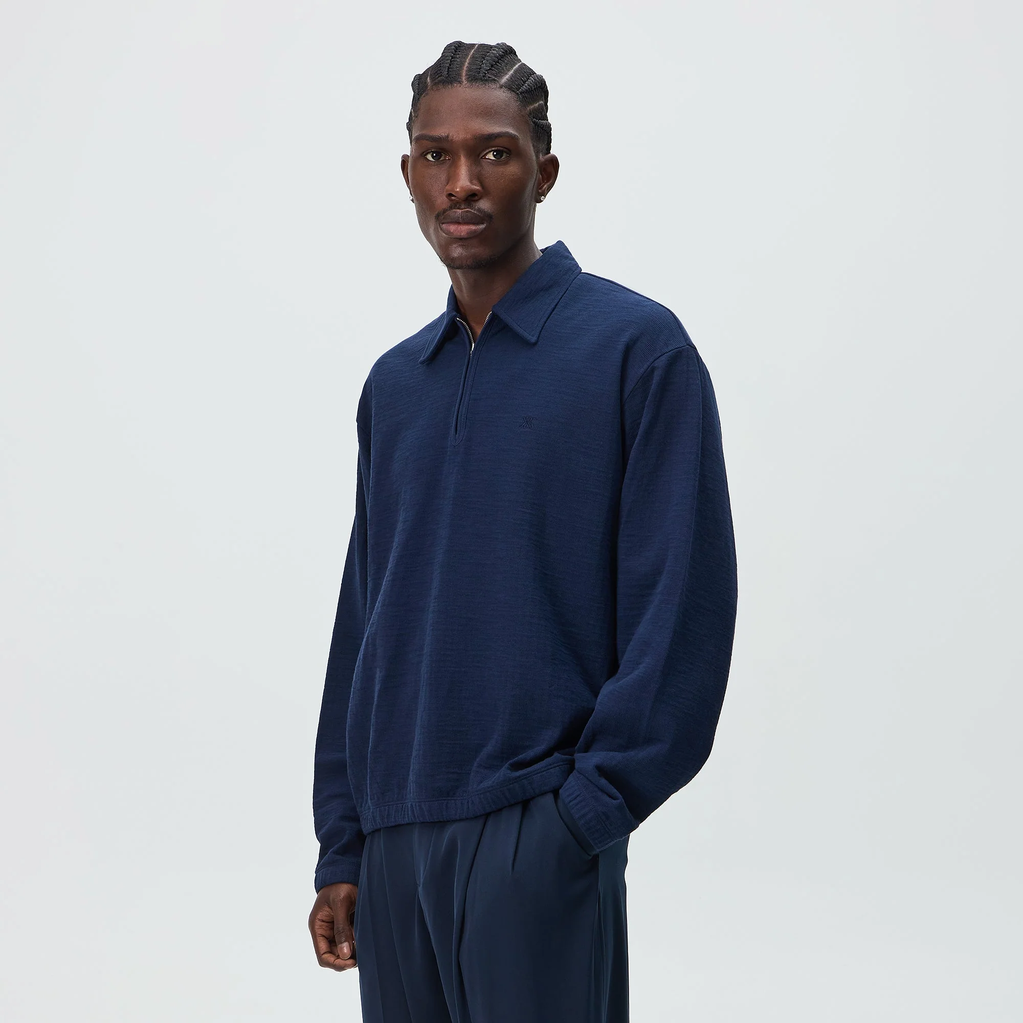 Kith Double Face Jersey Jace Polo - Nocturnal - Image 2