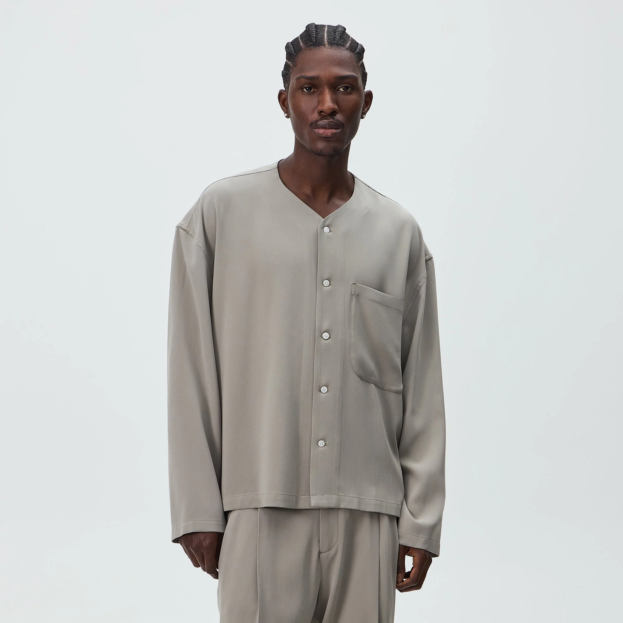 Kith Double Crepe Maddock Shirt - Astro - Image 2