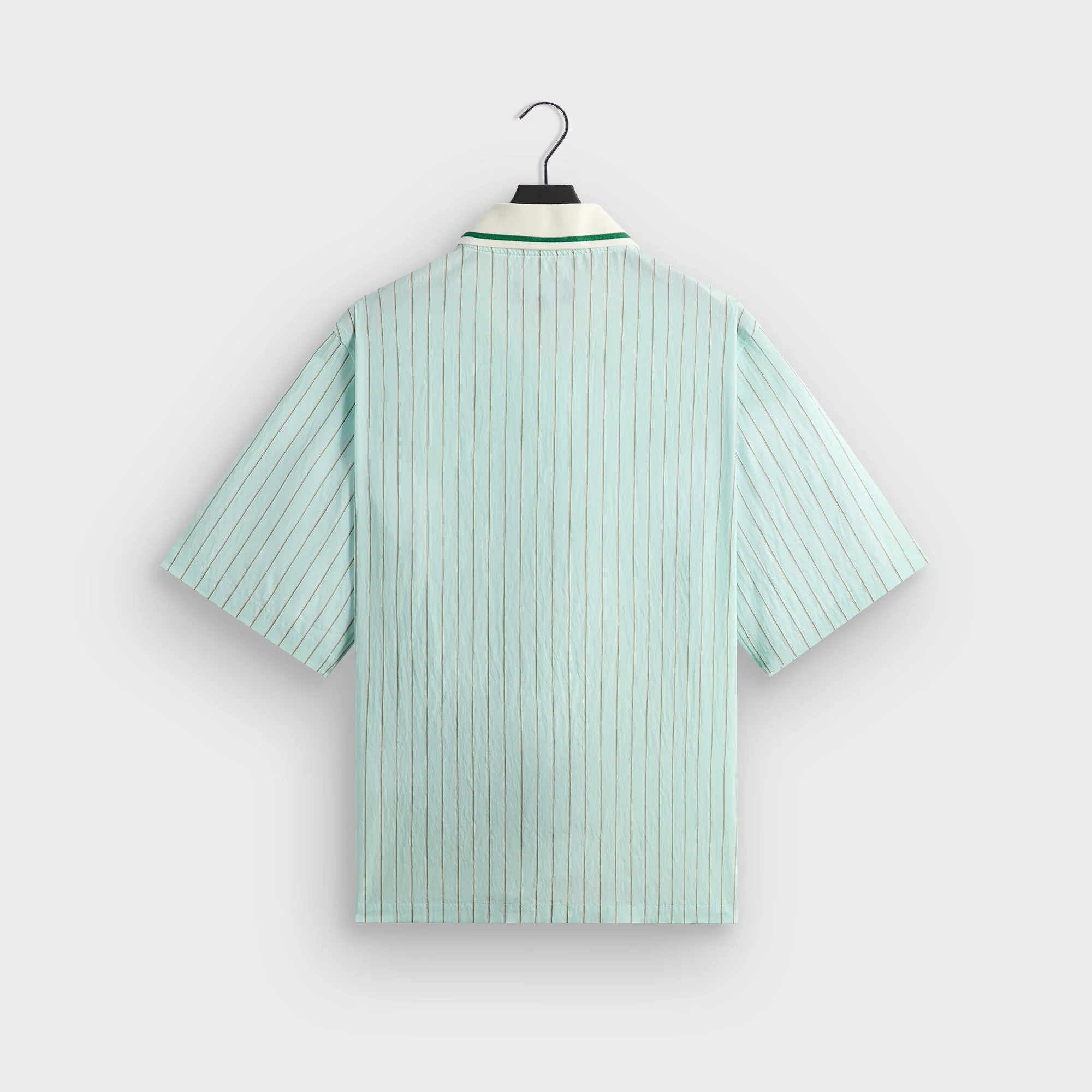 Kith Striped Poplin Thompson Zip Front Shirt - Breezeway - Image 3