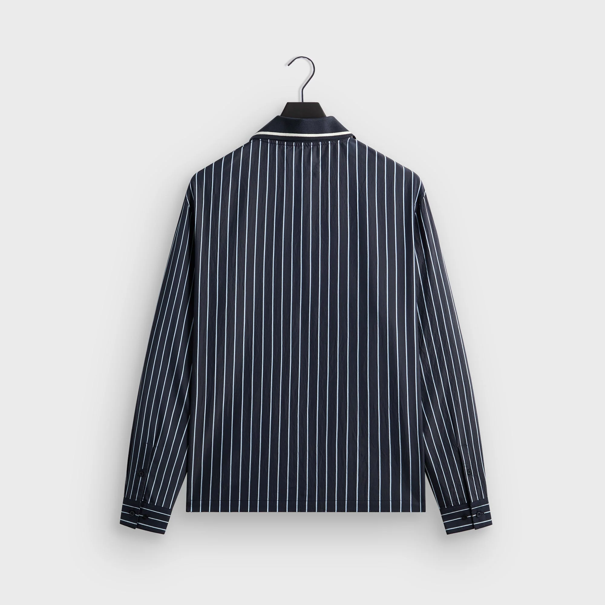 Kith Striped Poplin Long Sleeve Thompson Zip Front Shirt - Blend - Image 3