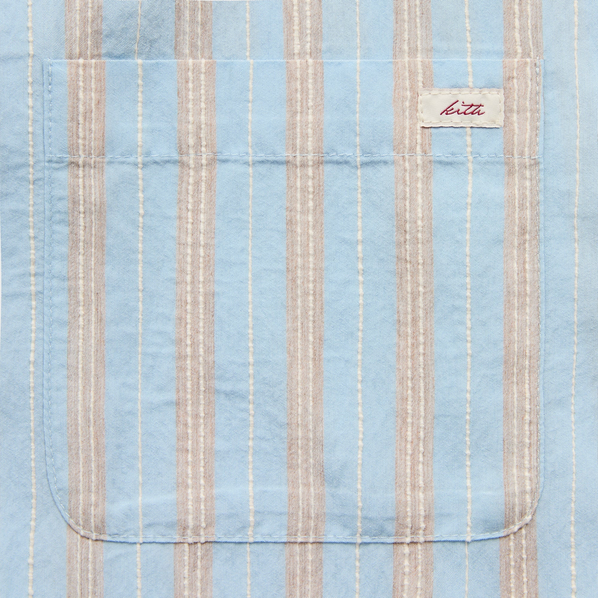 Kith Barre Stripe Long Sleeve Gianni Shirt - Serene - Image 4