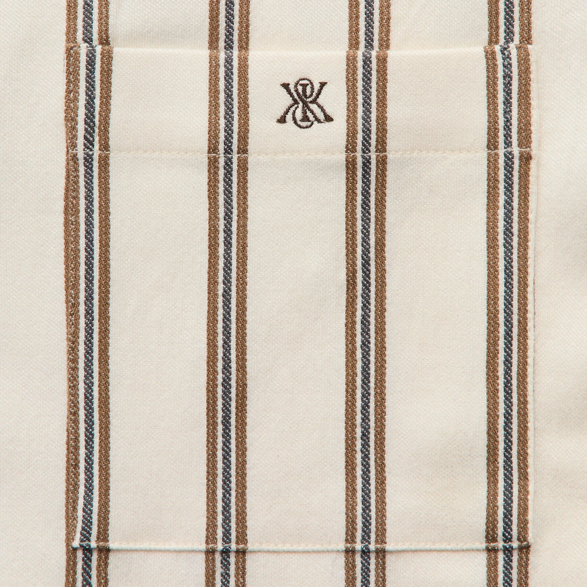 Kith Textured Stripe Thompson Camp Collar Shirt - Sandalwood - Image 4