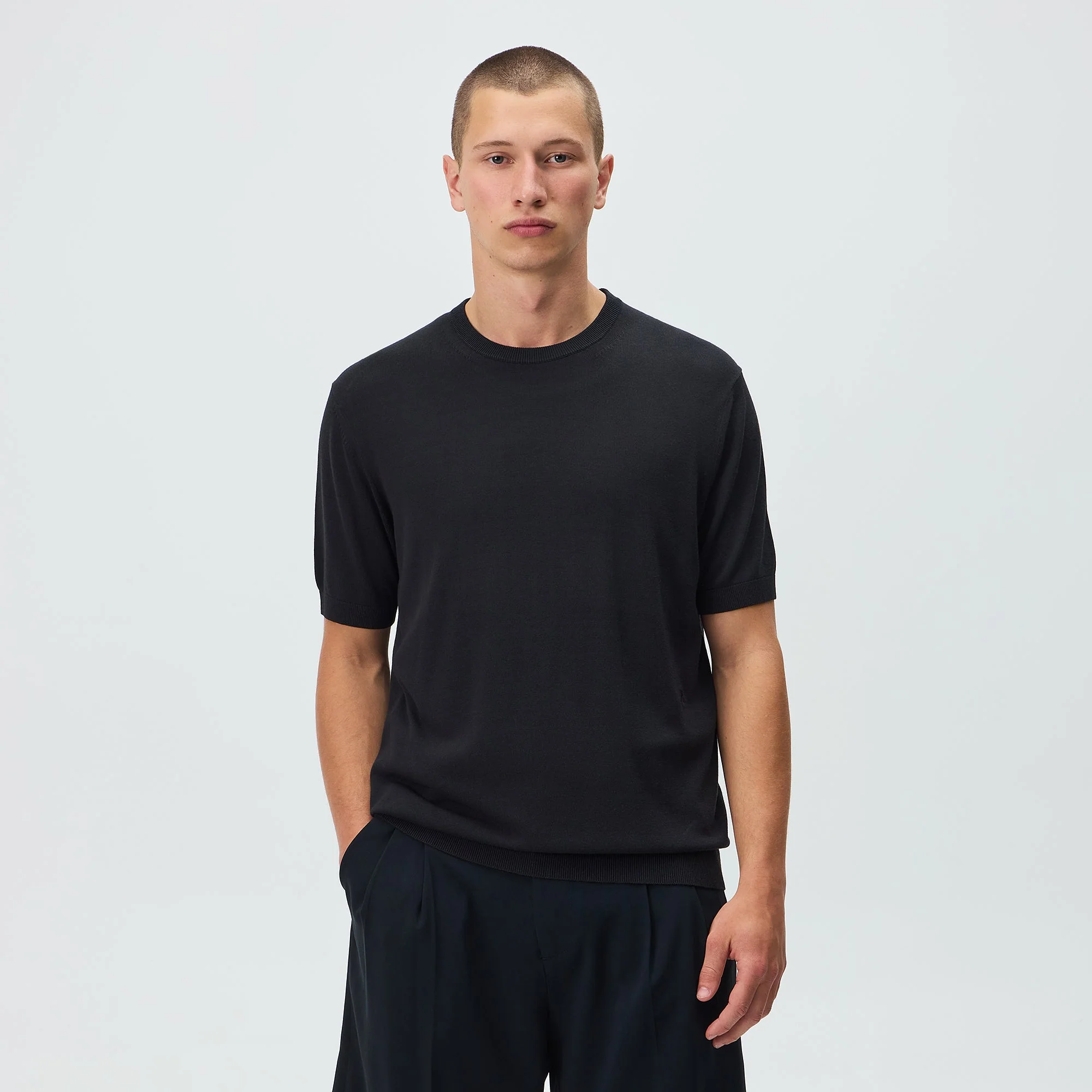Kith Super Fine Viscose Knit Carrington Tee - Black - Image 2