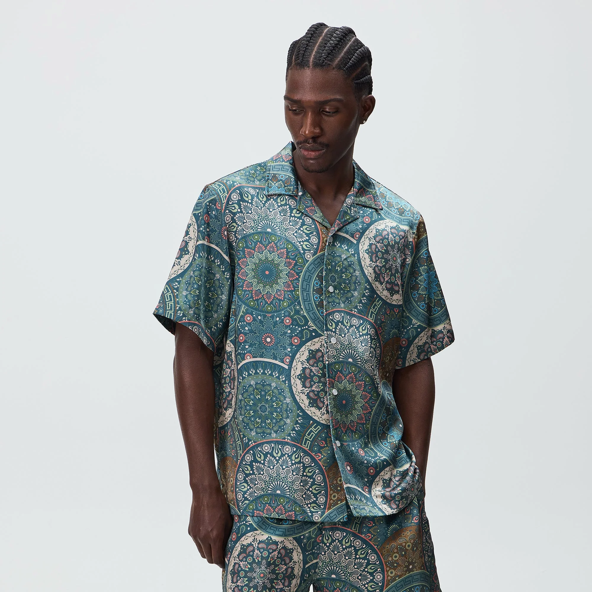 Kith Mosaic Mandala Thompson Camp Collar Shirt - Stadium - Image 2
