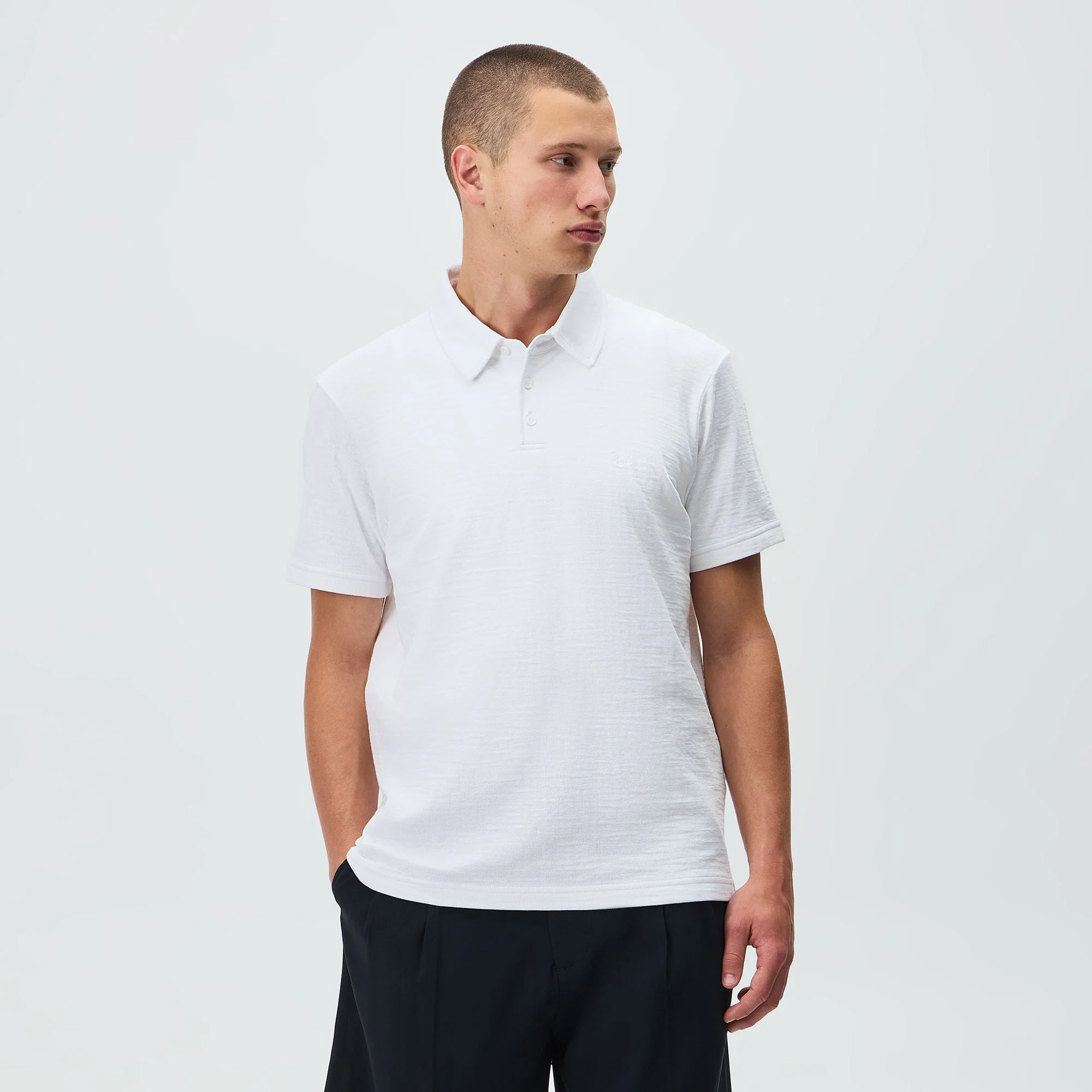 Kith Double Face Jersey Heathrow Polo - White - Image 2