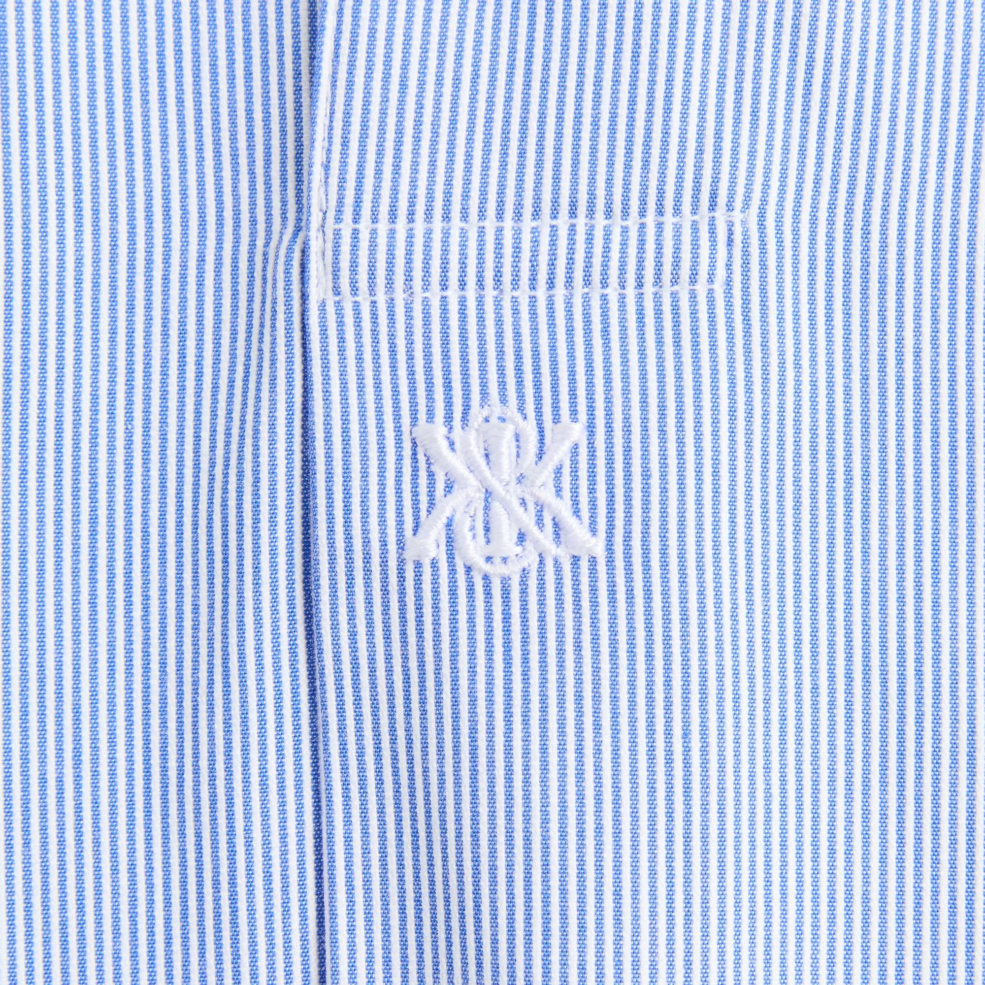 Kith Textured Microstripe Ian Popover Shirt - Marina - Image 4