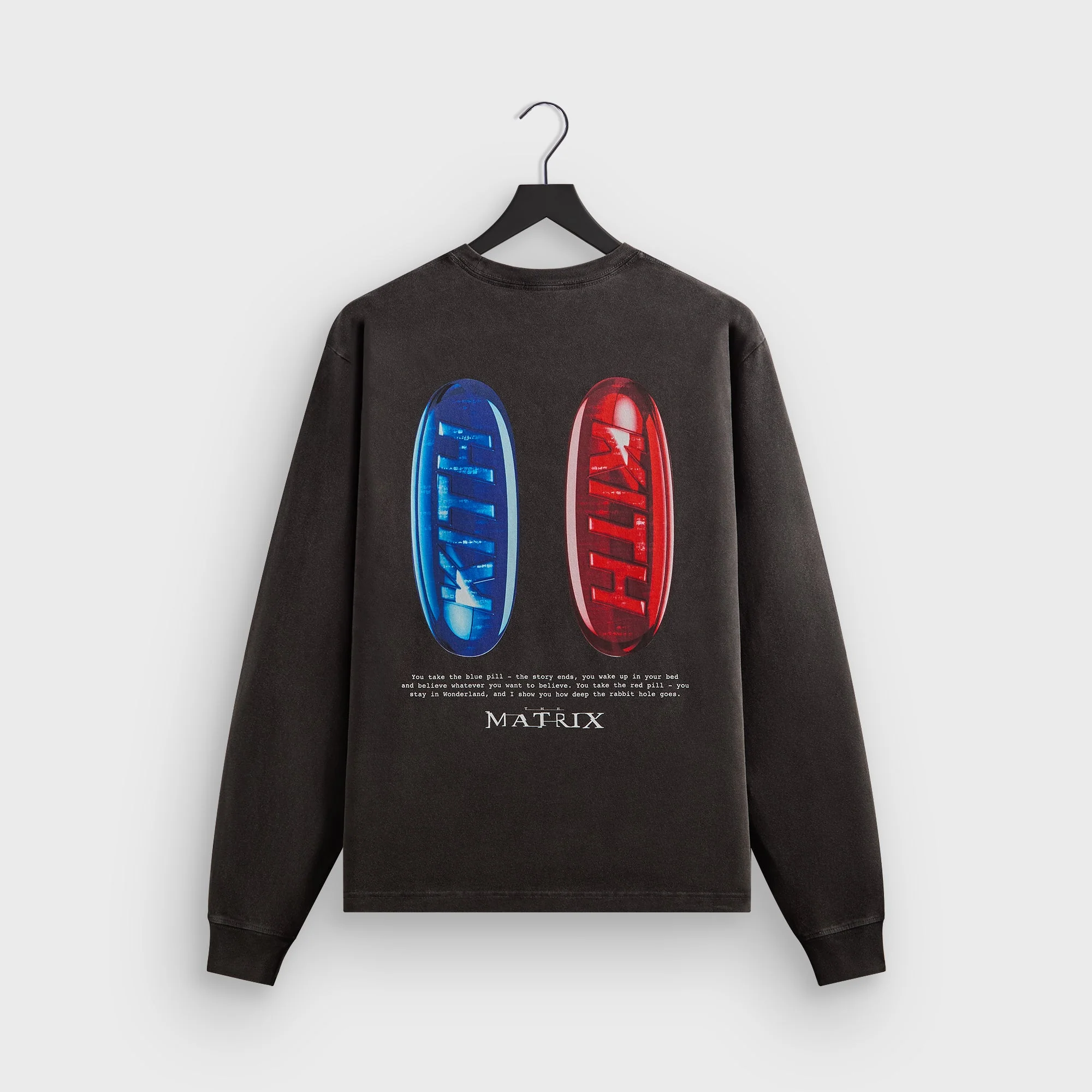 Kith for The Matrix Red Pill Blue Pill Long Sleeve Tee - Black - Image 2