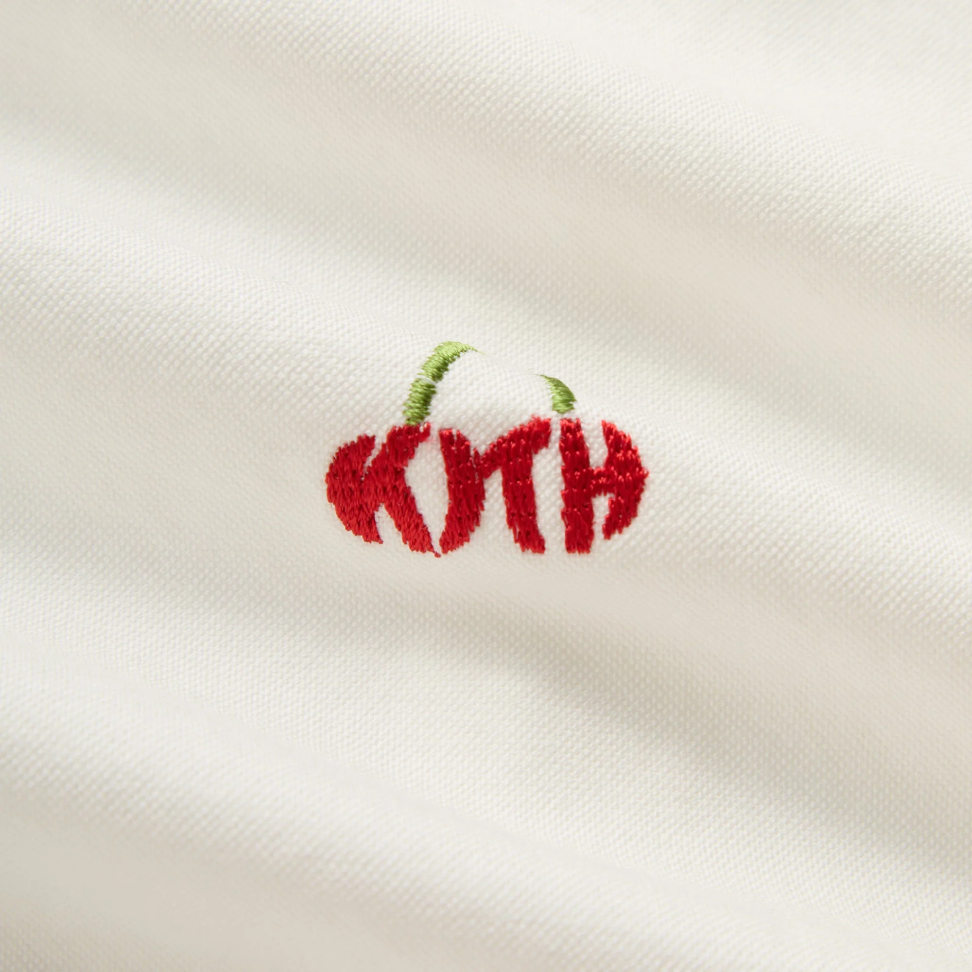 Kith Embroidered Cherry Oxford Cotton Harvey Shirt - Sandrift - Image 5