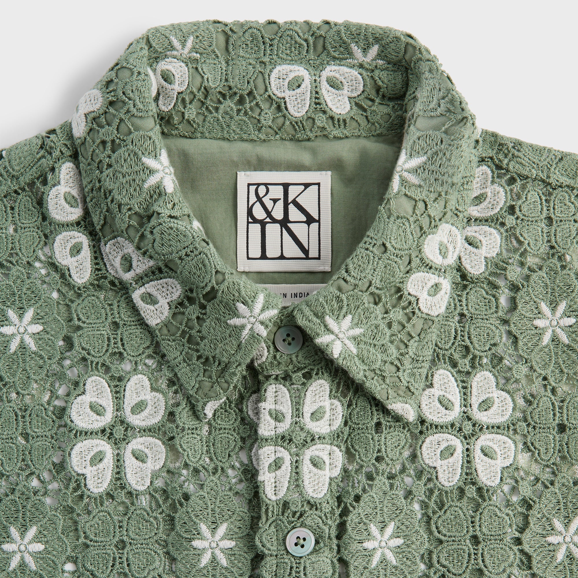 &Kin Retro Floral Lace Harvey Shirt - Cavan - Image 4