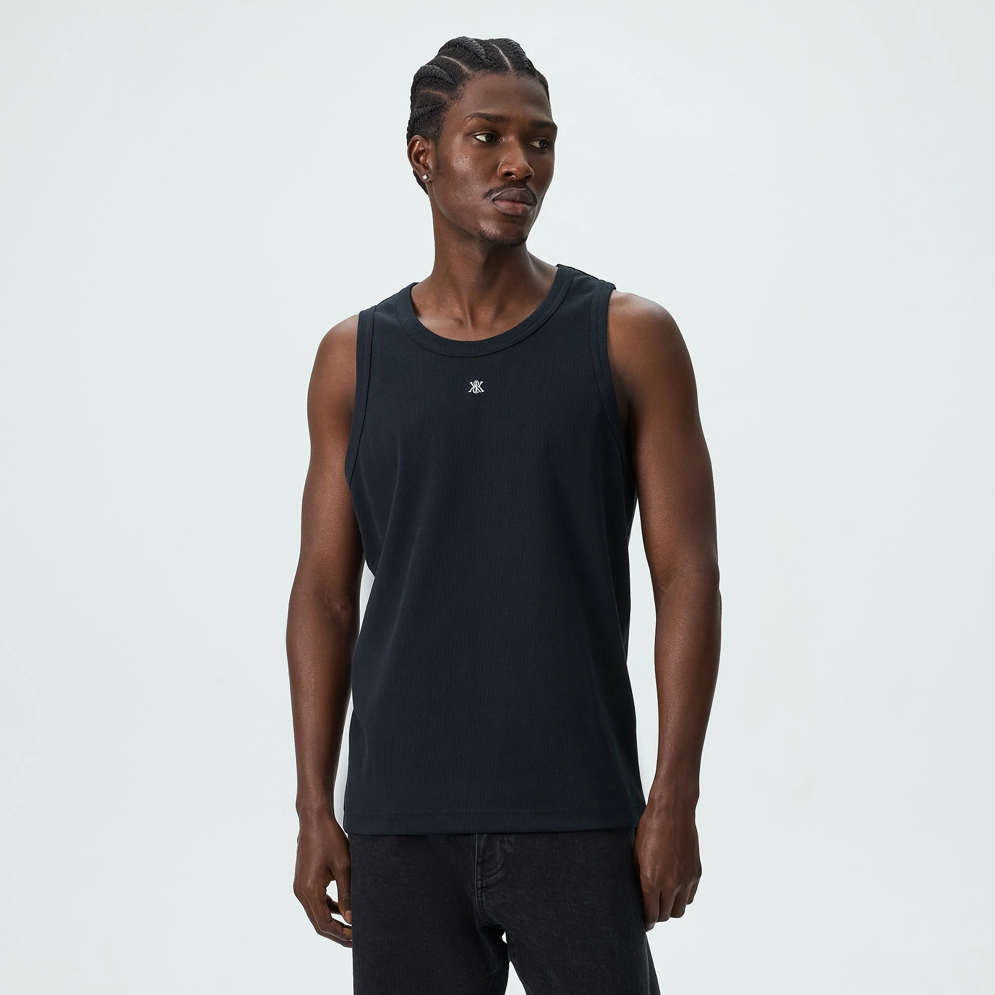 Kith Crest Ribbed Tank - Black - Image 2