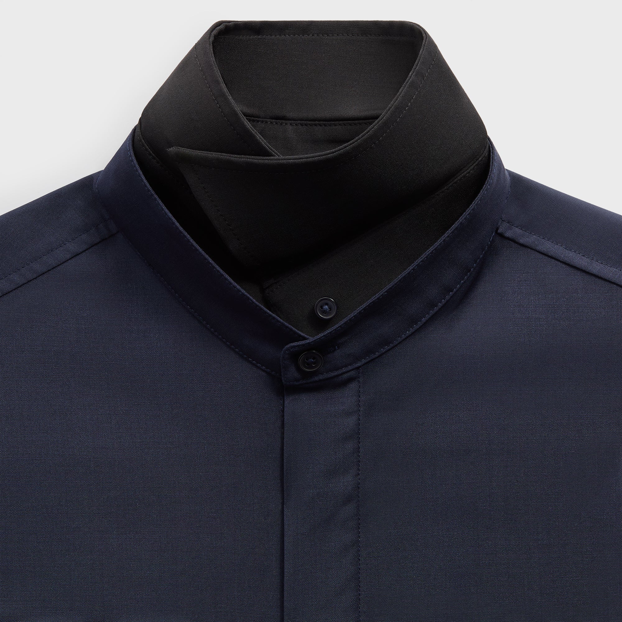 &Kin Tropical Wool Nico Shirt - Nocturnal - Image 7