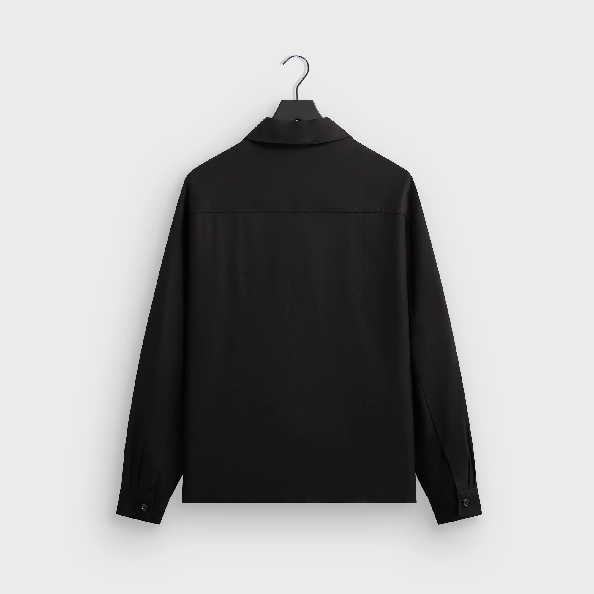 &Kin Textured Viscose Ace Buttondown - Black - Image 3