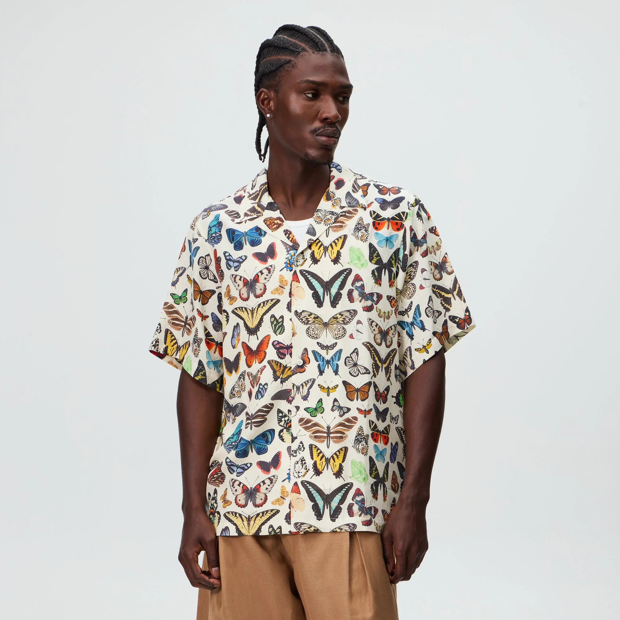 &Kin Butterfly Archive Thompson Camp Collar Shirt - Sandrift - Image 2