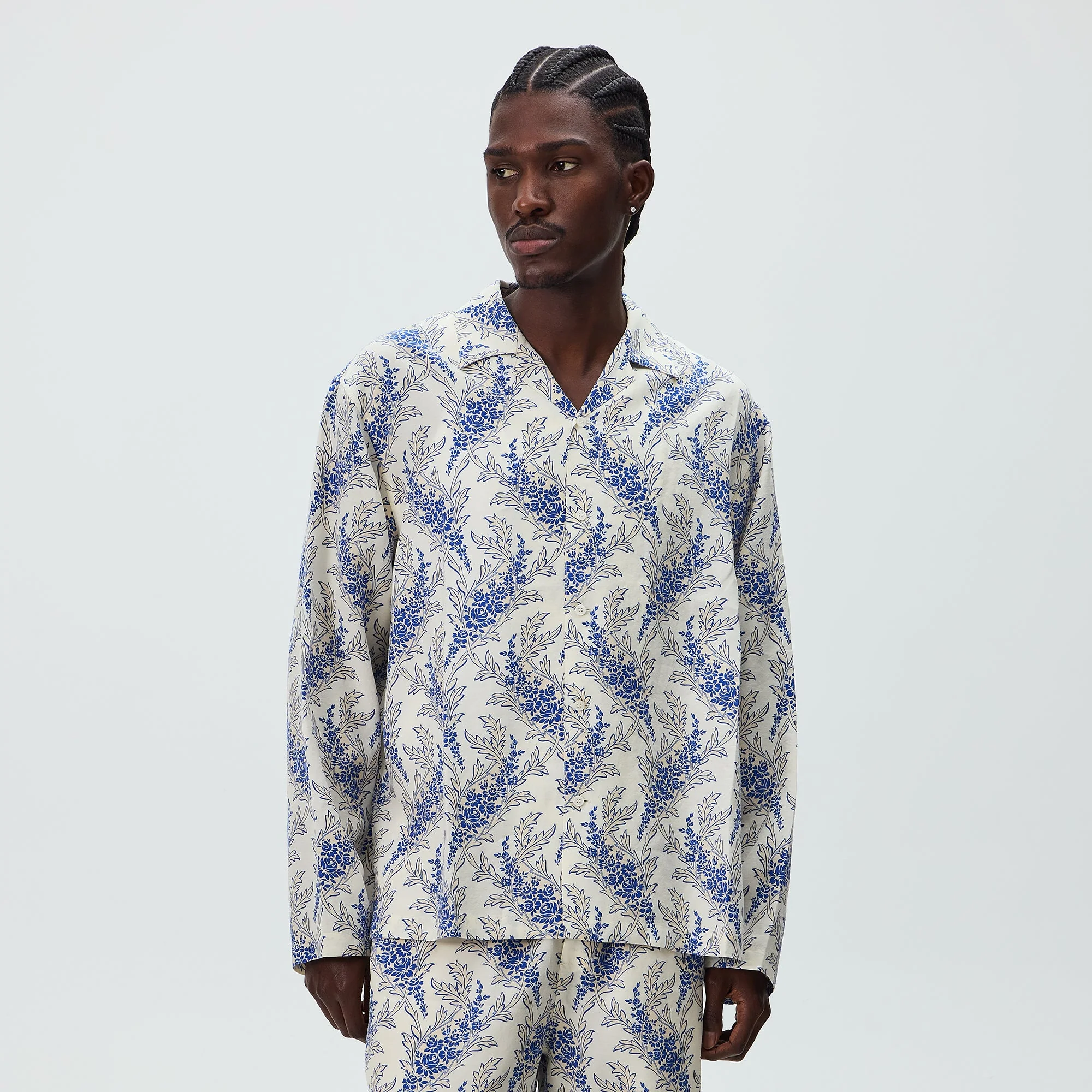 Kith Cupro Linen Long Sleeve Adonis Shirt - Cyclone - Image 2