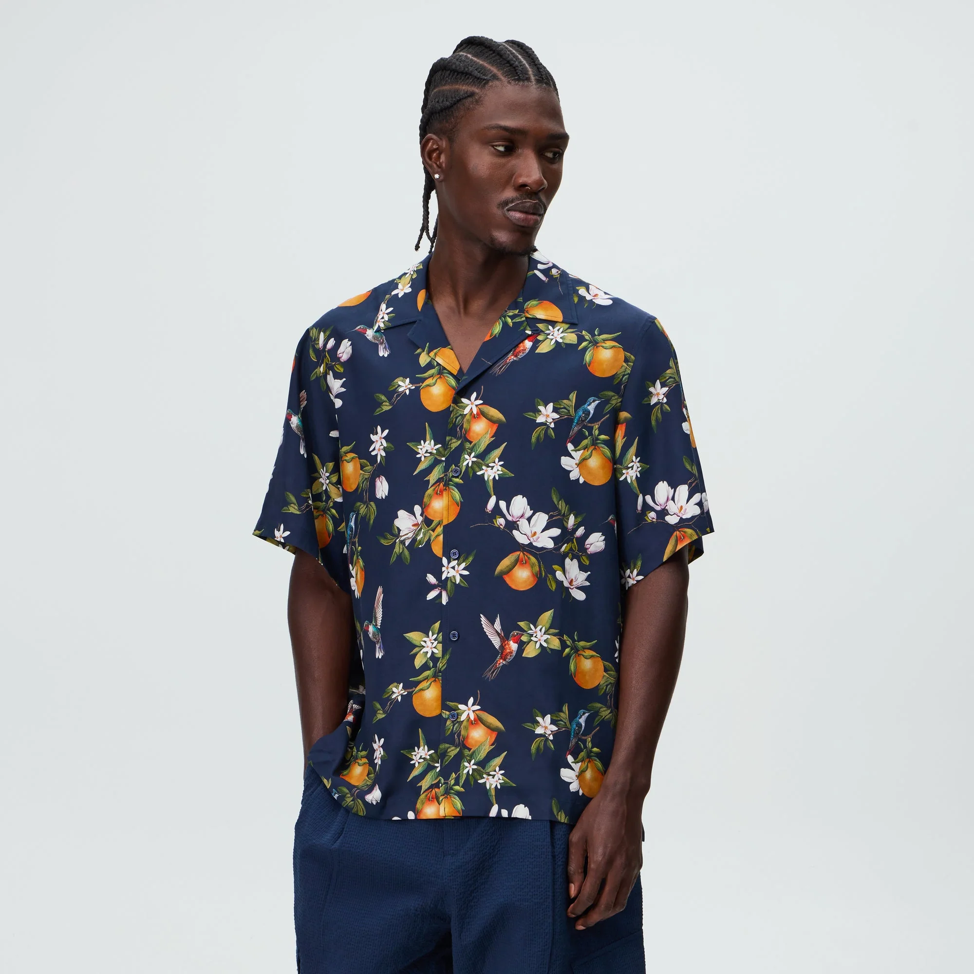 &Kin Citrus Garden Thompson Camp Collar Shirt - Nocturnal - Image 2