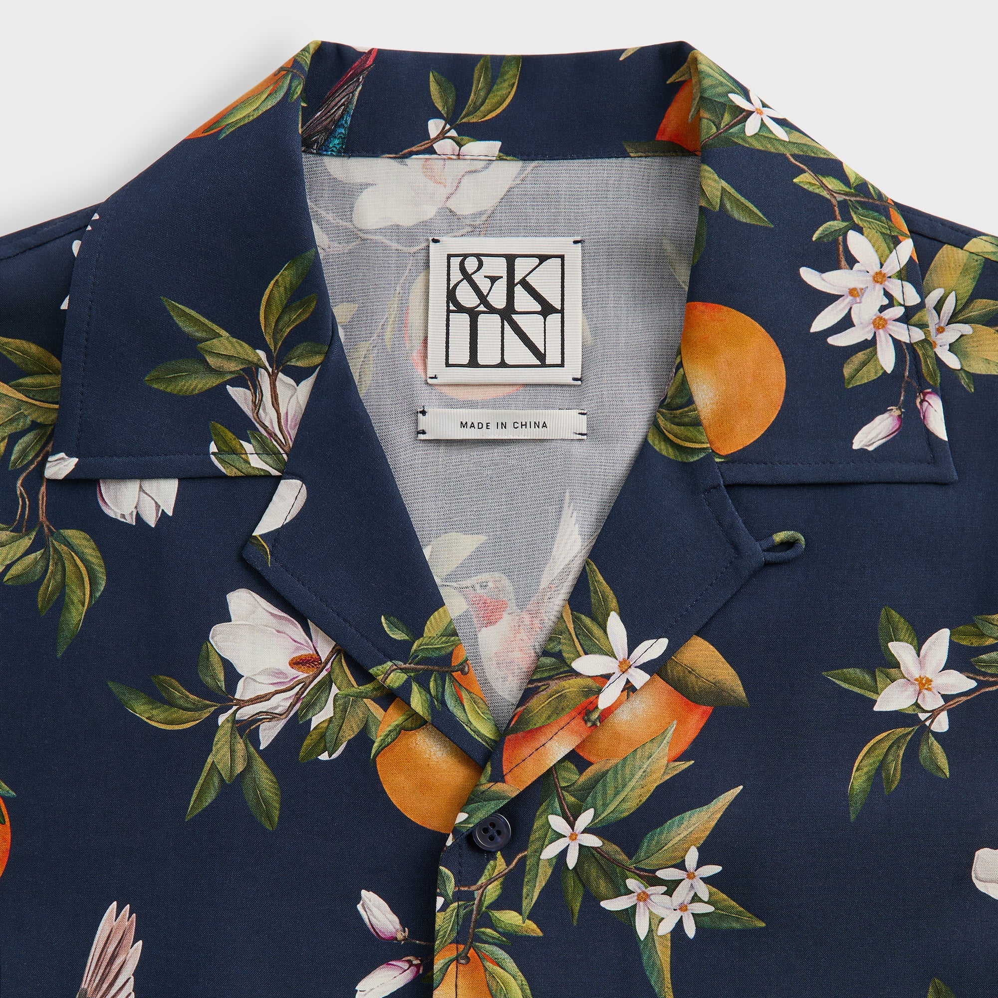 &Kin Citrus Garden Thompson Camp Collar Shirt - Nocturnal - Image 4