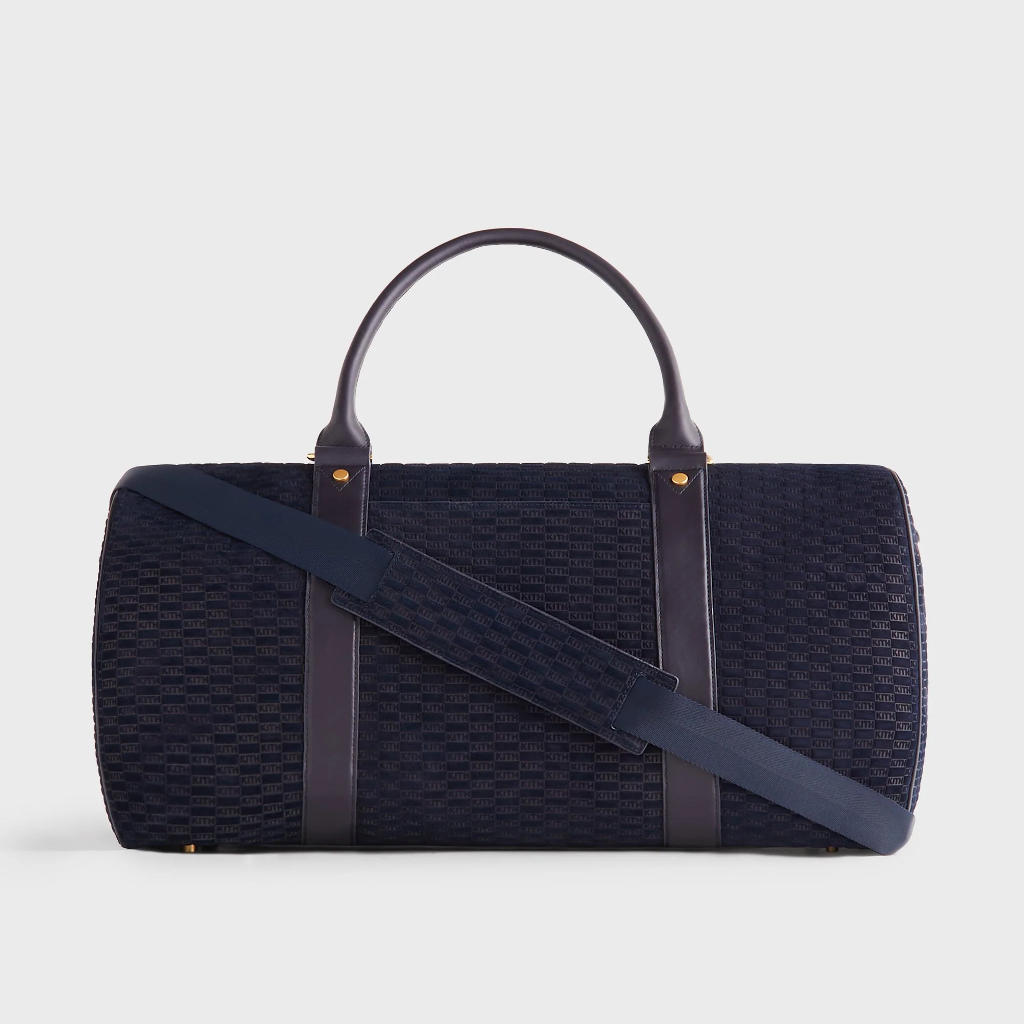 Kith Monogram Suede Traveler K55 Bag - Ink