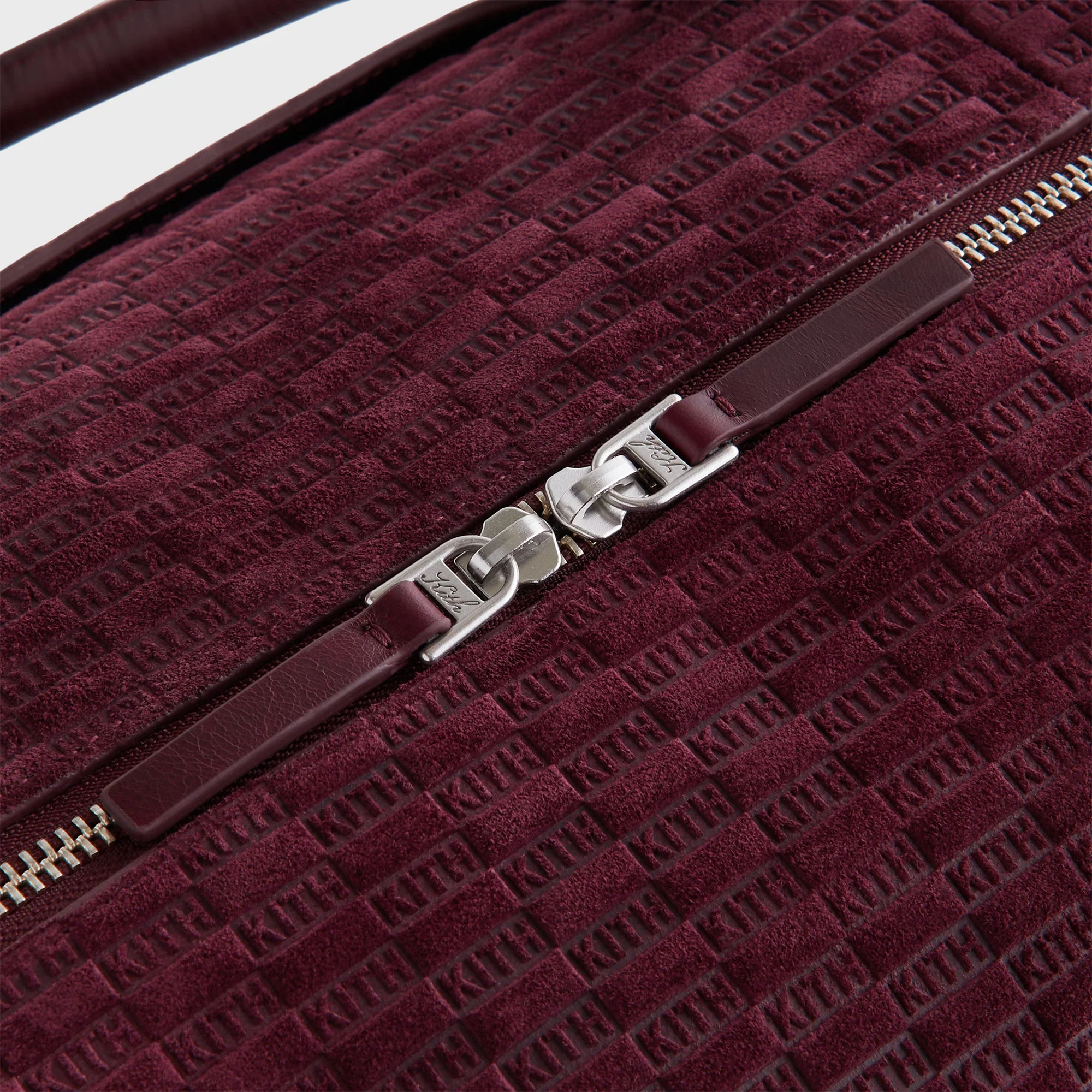 Kith Monogram Suede Traveler K55 Bag - Magma - Image 4