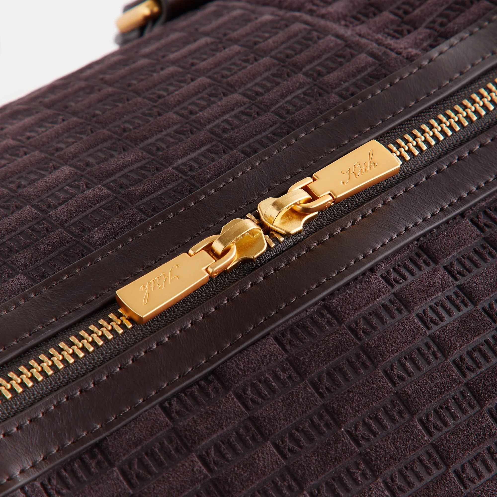 Kith Monogram Suede Traveler K40 Bag - Incognito - Image 4