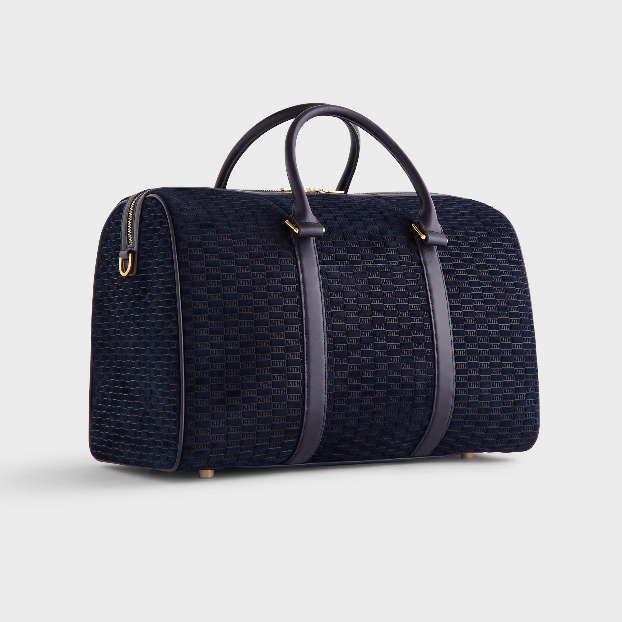 Kith Monogram Suede Traveler K40 Bag - Ink - Image 3