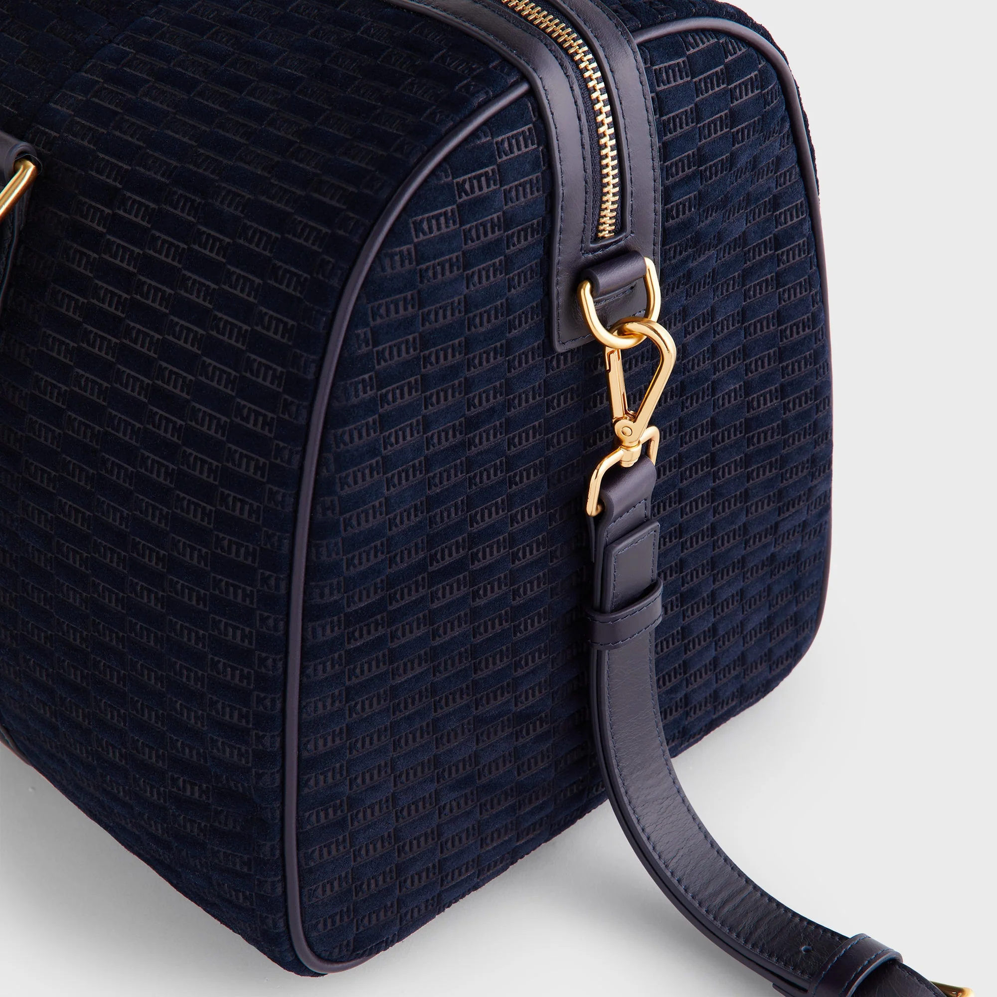 Kith Monogram Suede Traveler K40 Bag - Ink - Image 5