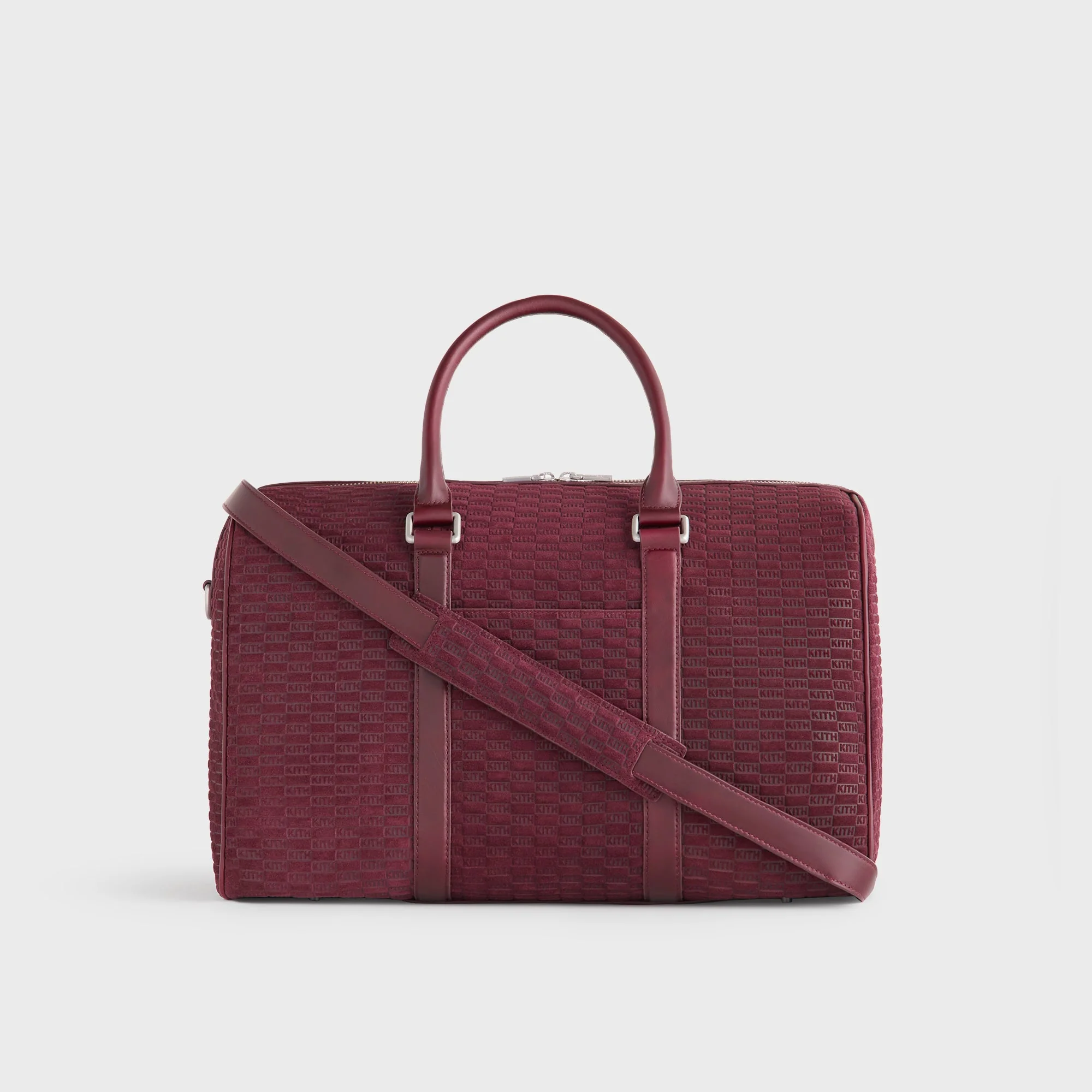 Kith Monogram Suede Traveler K40 Bag - Magma