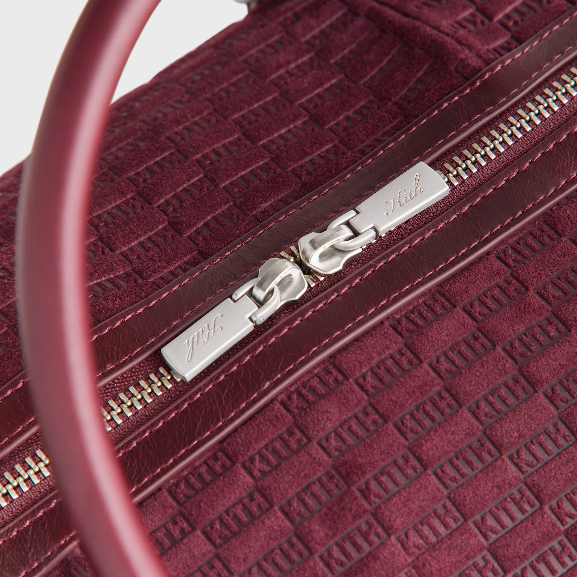 Kith Monogram Suede Traveler K40 Bag - Magma - Image 4