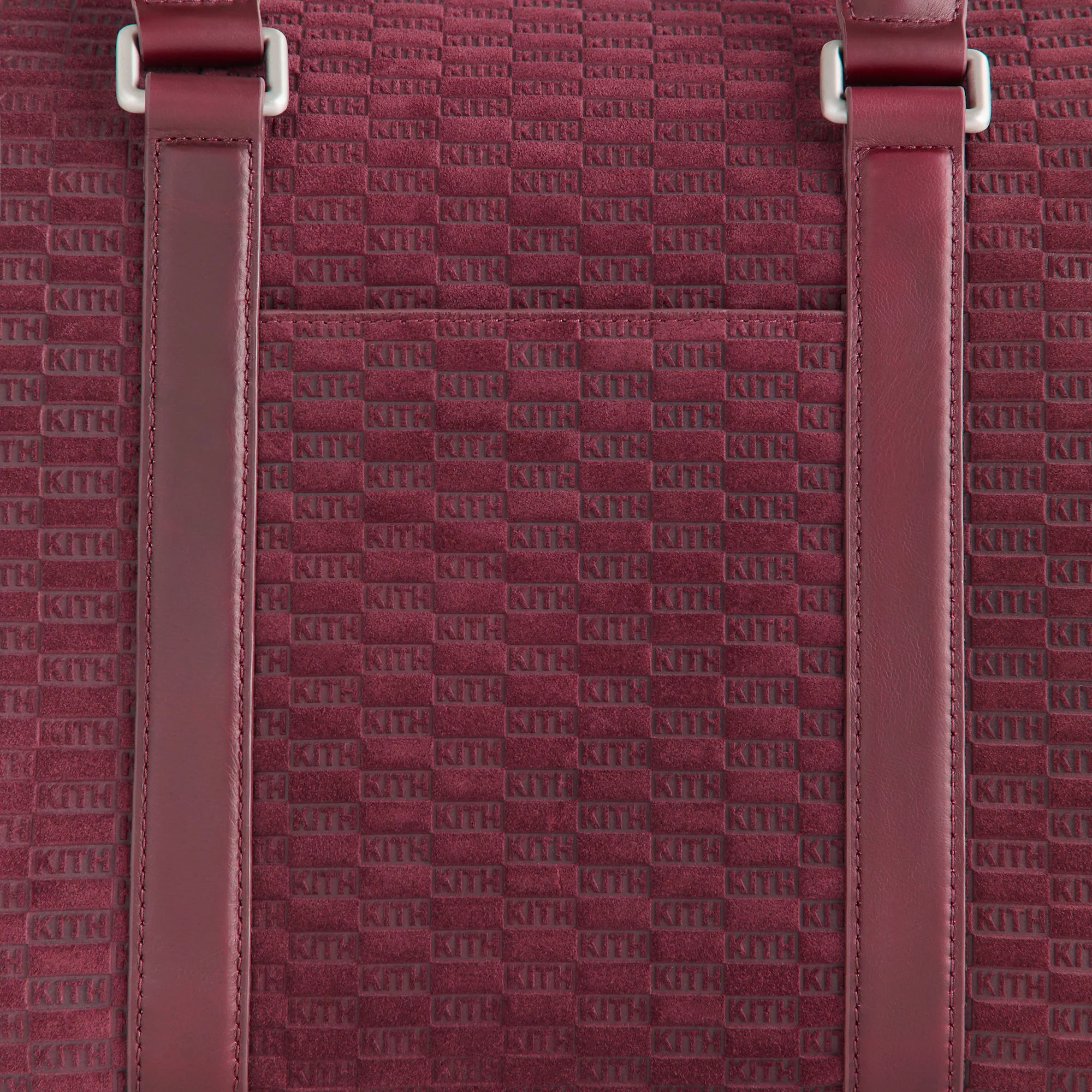 Kith Monogram Suede Traveler K40 Bag - Magma - Image 5