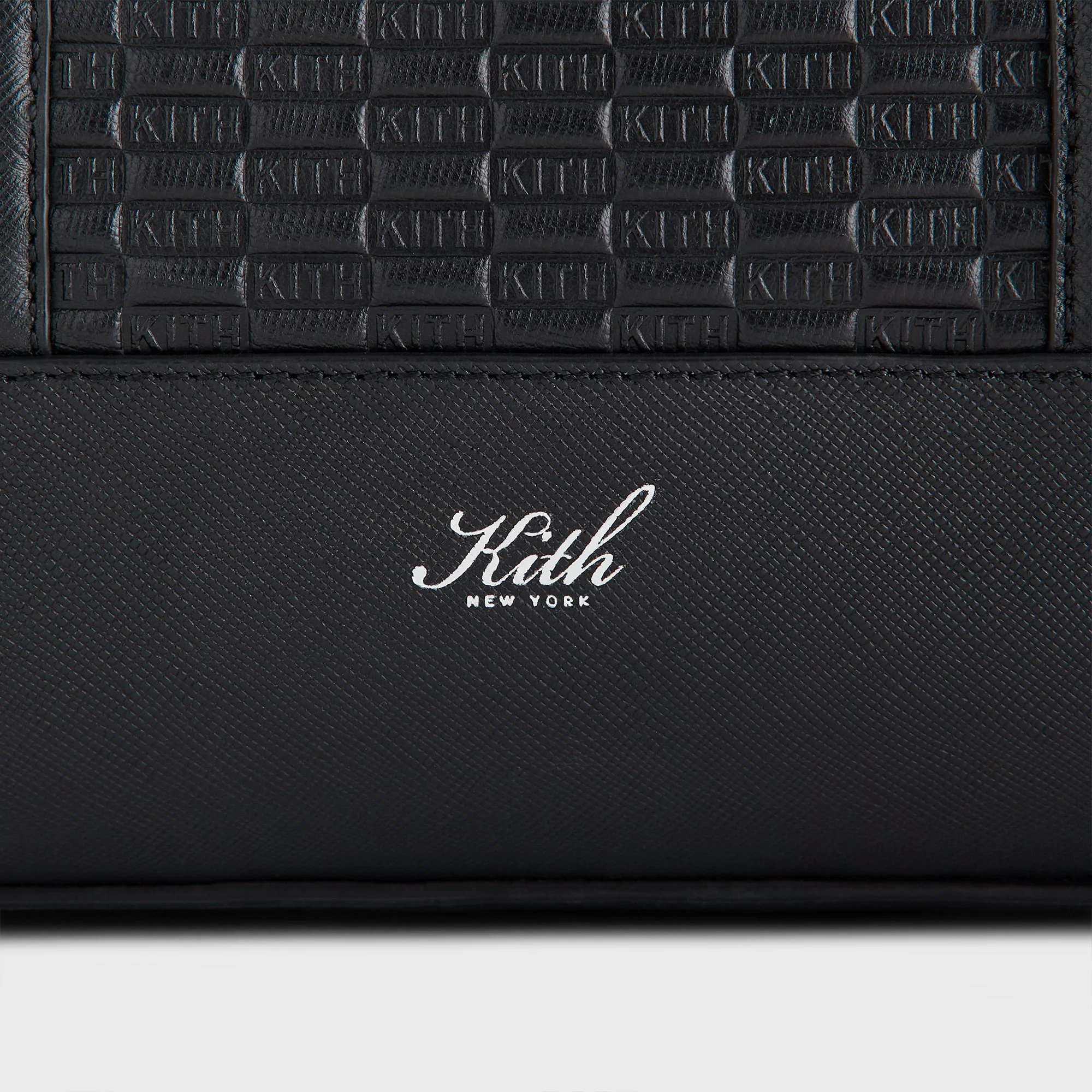 Kith Monogram Leather Explorer Traveler K40 Duffle Bag - Black - Image 5