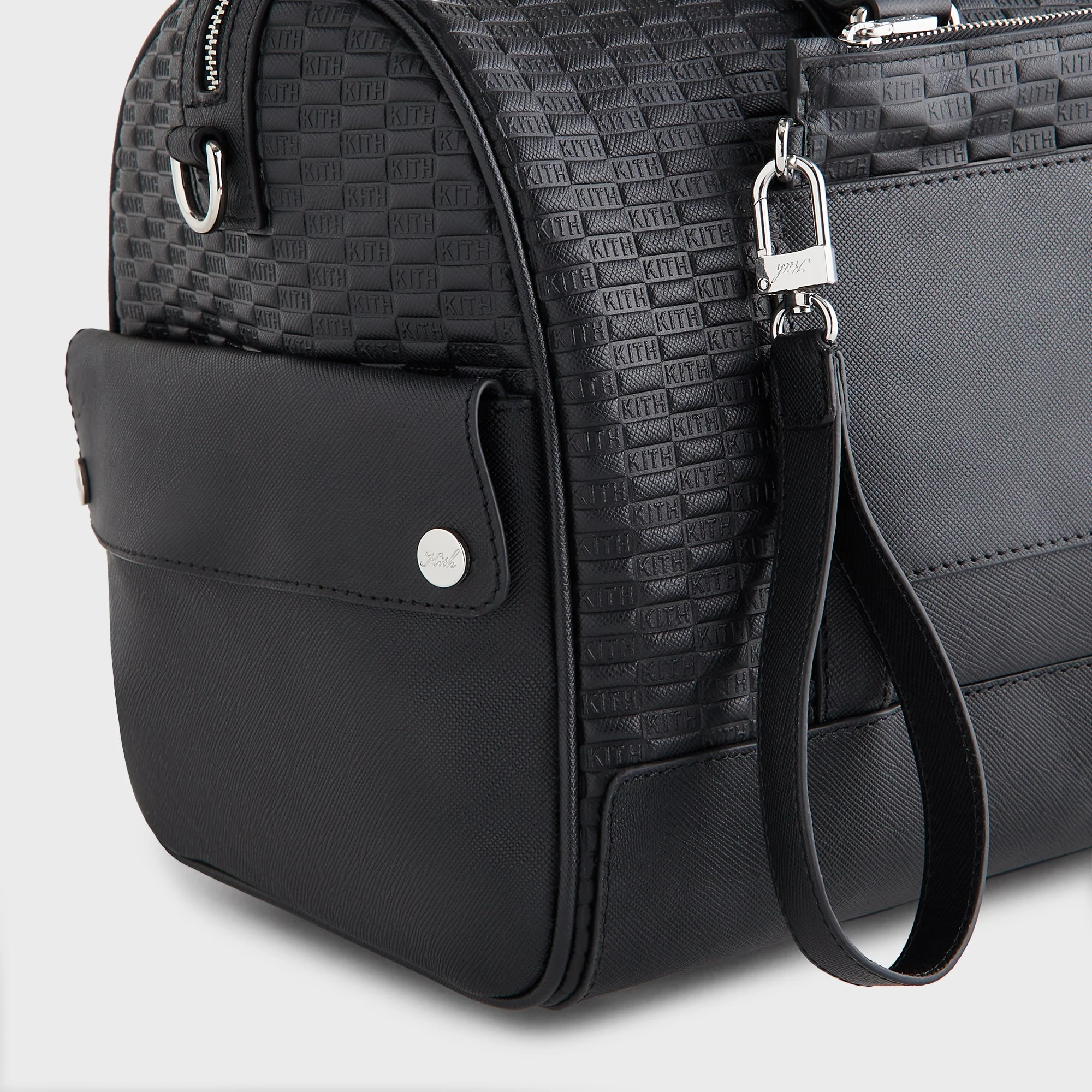 Kith Monogram Leather Explorer Traveler K40 Duffle Bag - Black - Image 7