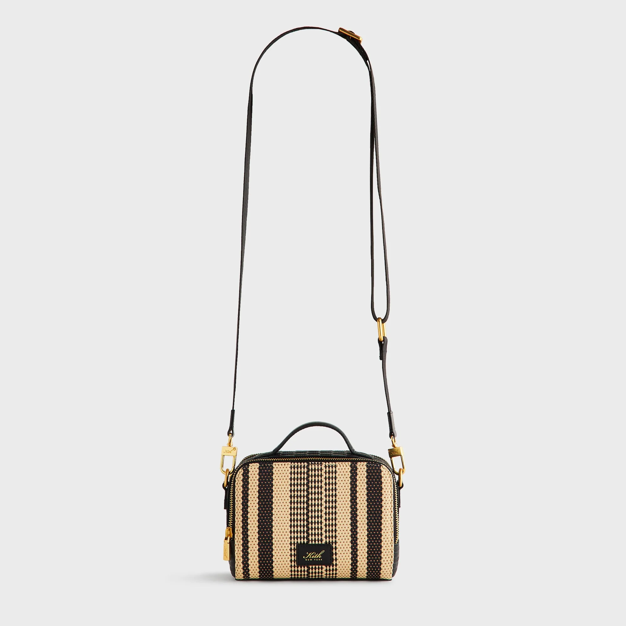 Kith Striped Raffia Double Zip Crossbody - Radiant - Image 3