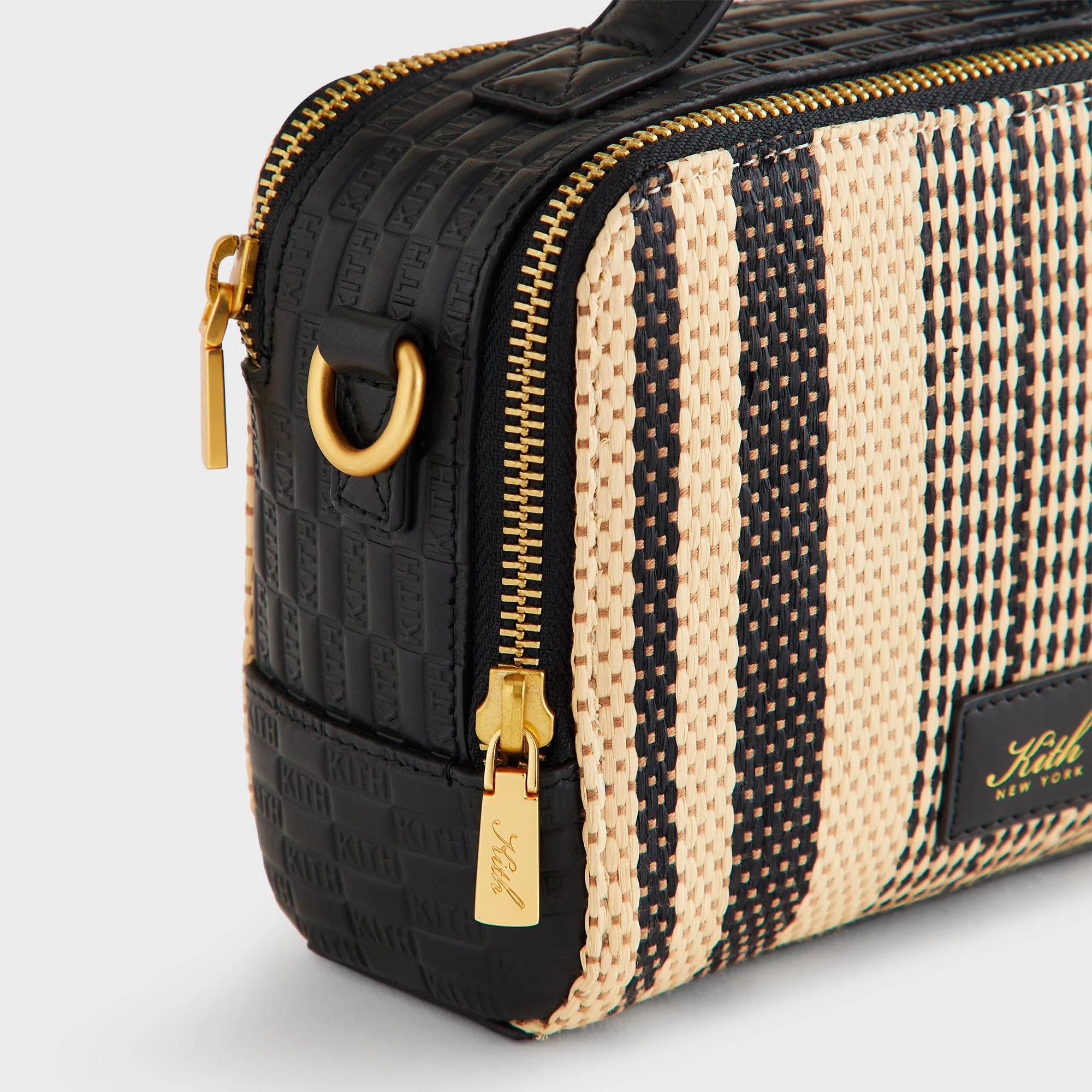 Kith Striped Raffia Double Zip Crossbody - Radiant - Image 6