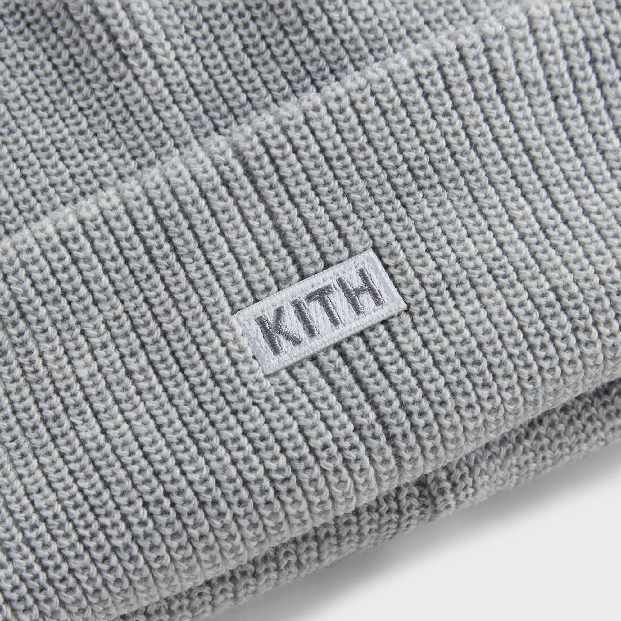 Kith Classic Beanie - Light Heather Grey - Image 3