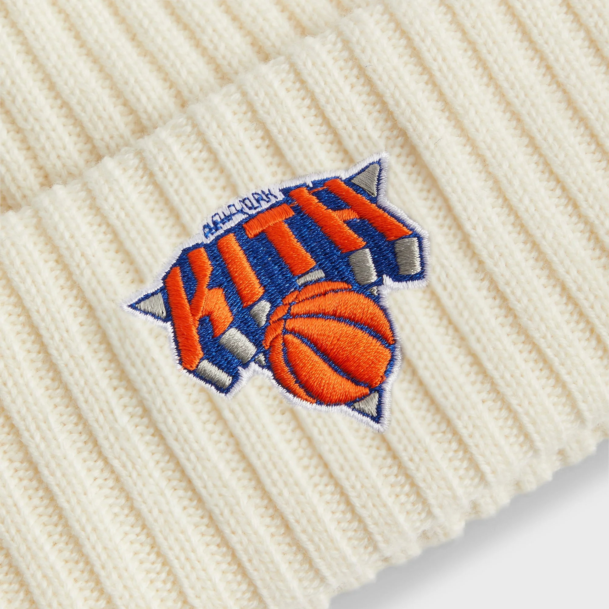 Kith for the New York Knicks Superman Logo Beanie - Sandrift - Image 3