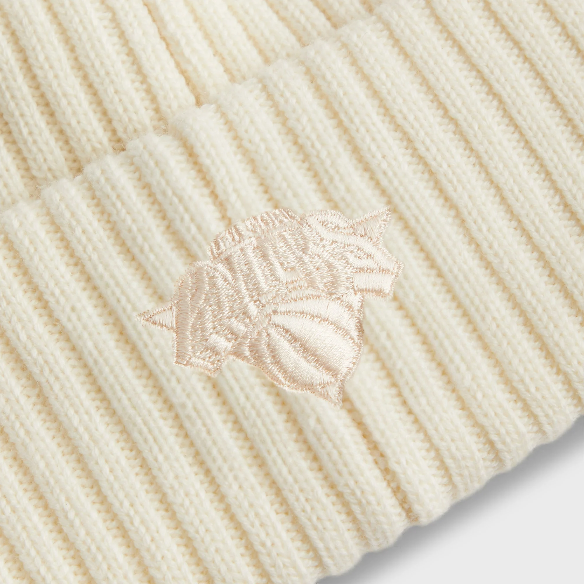 Kith for the New York Knicks Superman Logo Beanie - Sandrift - Image 4
