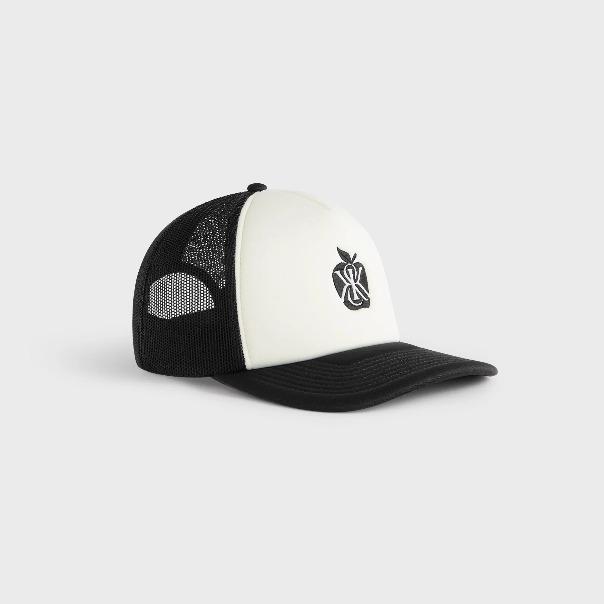 Kith Poly Foam Apple Crest Embroidery Nolan Trucker Hat - Black - Image 3