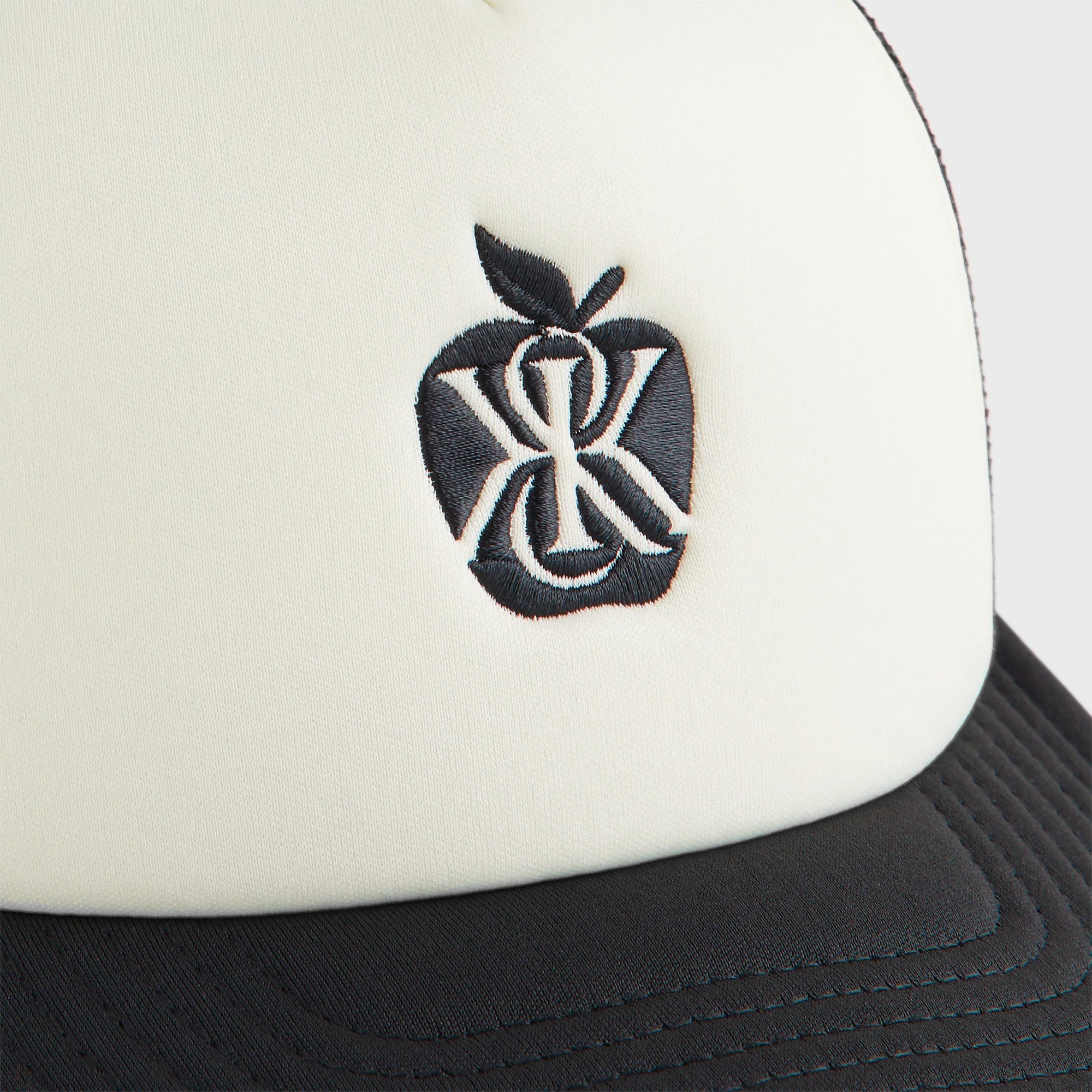 Kith Poly Foam Apple Crest Embroidery Nolan Trucker Hat - Black - Image 4