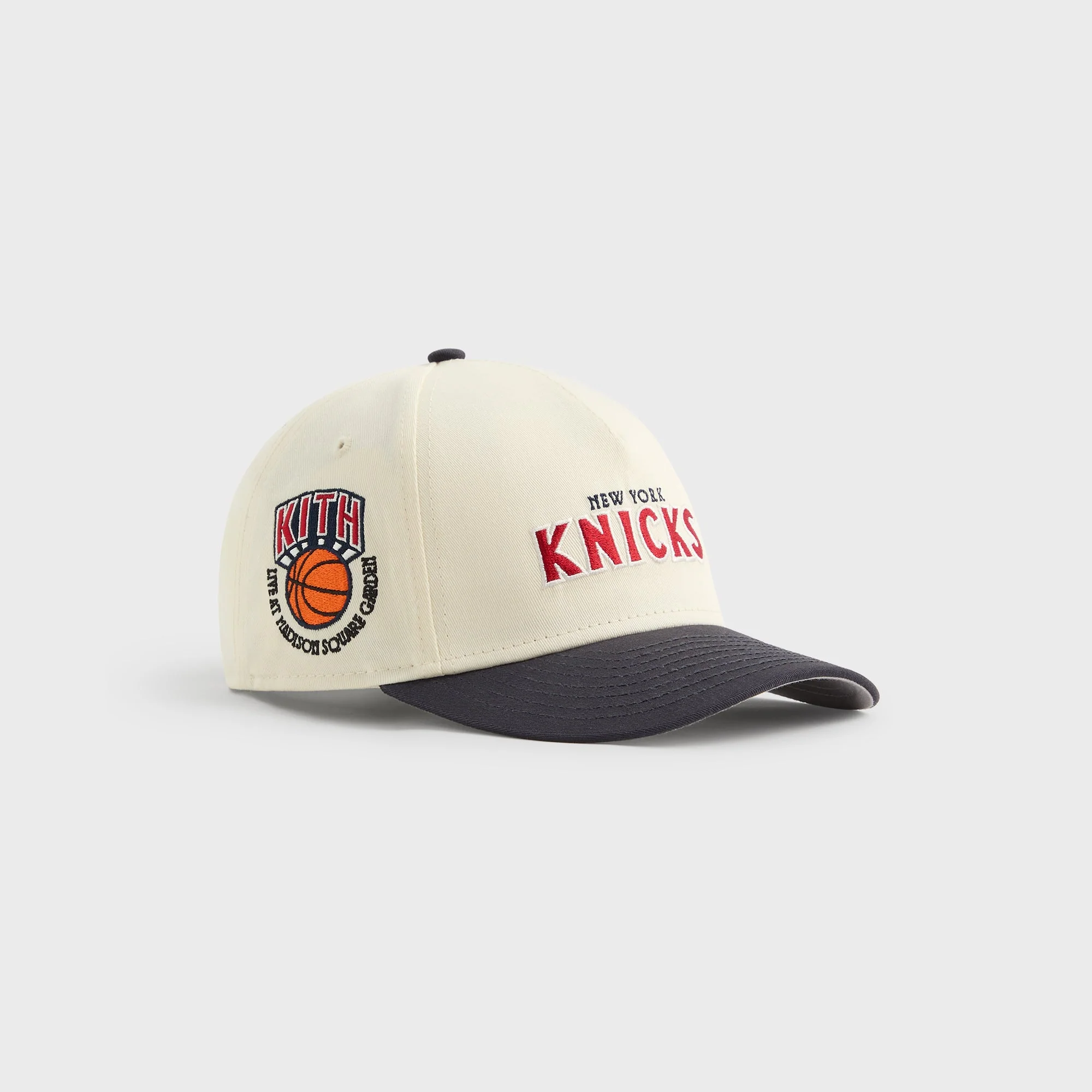 Kith & New Era for the New York Knicks Twill 9FORTY M Crown Snapback - Sandrift - Image 4