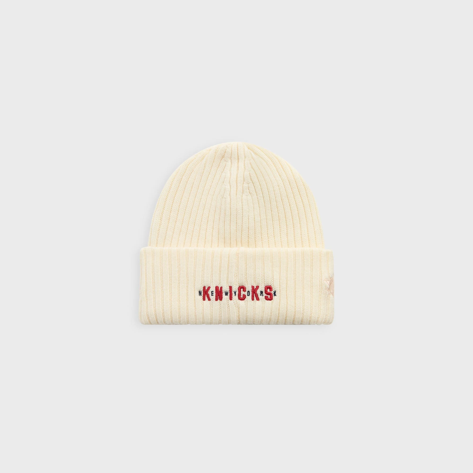 Kith & New Era for the New York Knicks Knit Beanie - Sandrift - Image 3