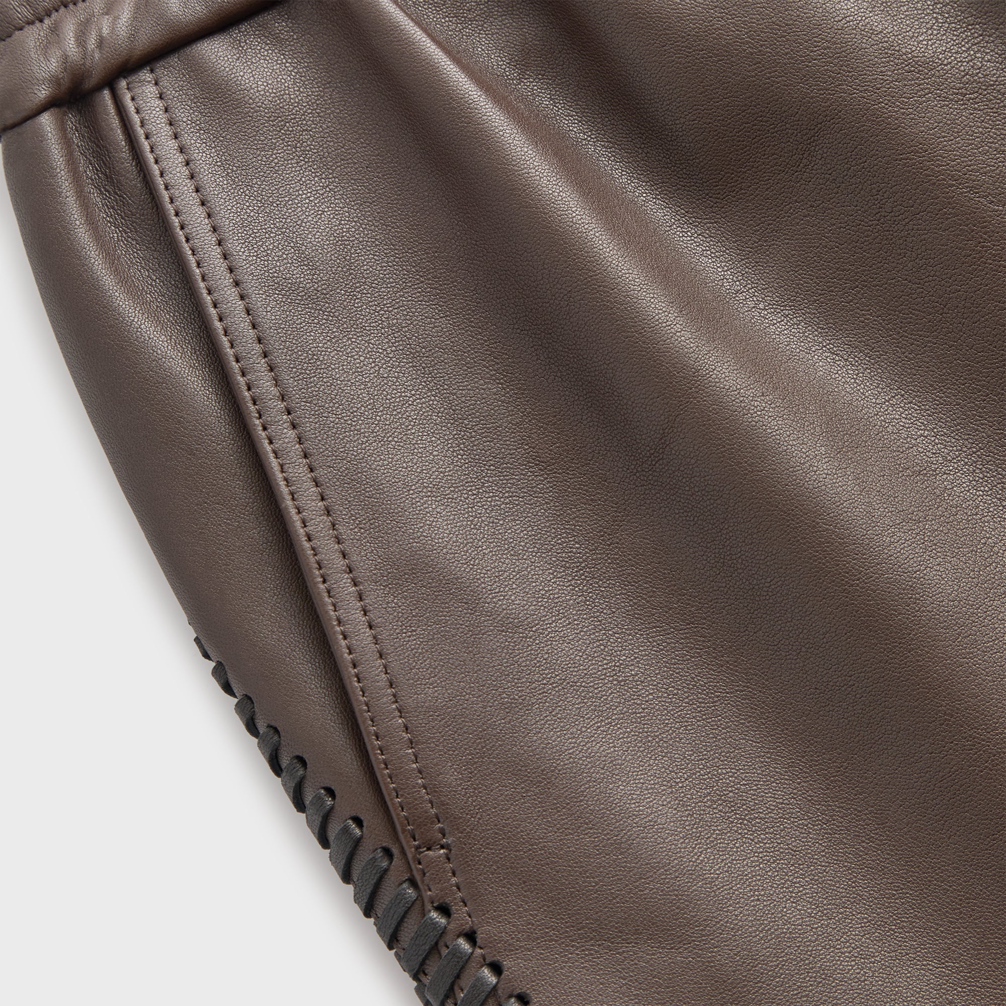 &Kin Irving Combo Leather Moto Pant - Hickory - Image 4