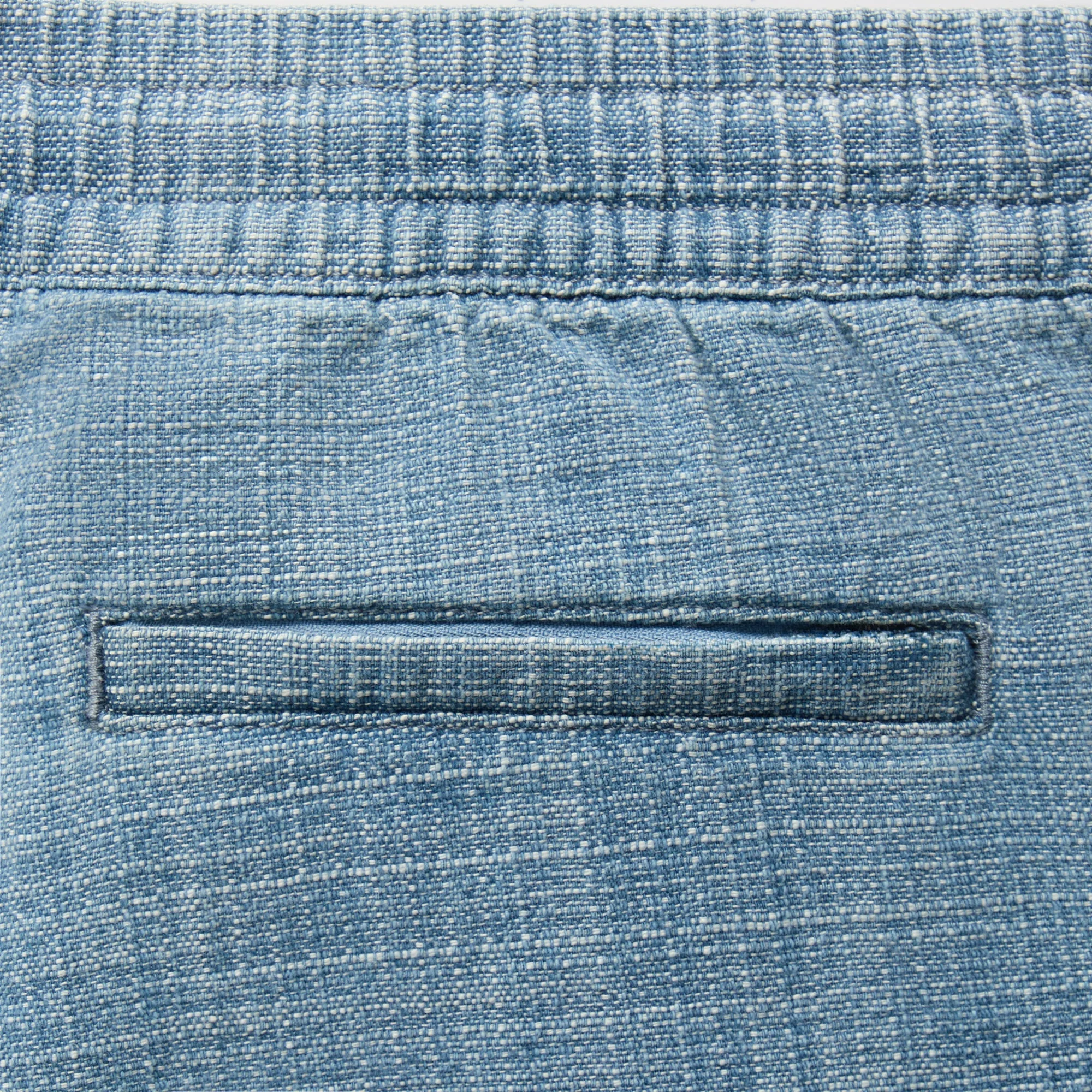 Kith Textured Indigo Weave Cayden Short - Light Indigo - Image 4