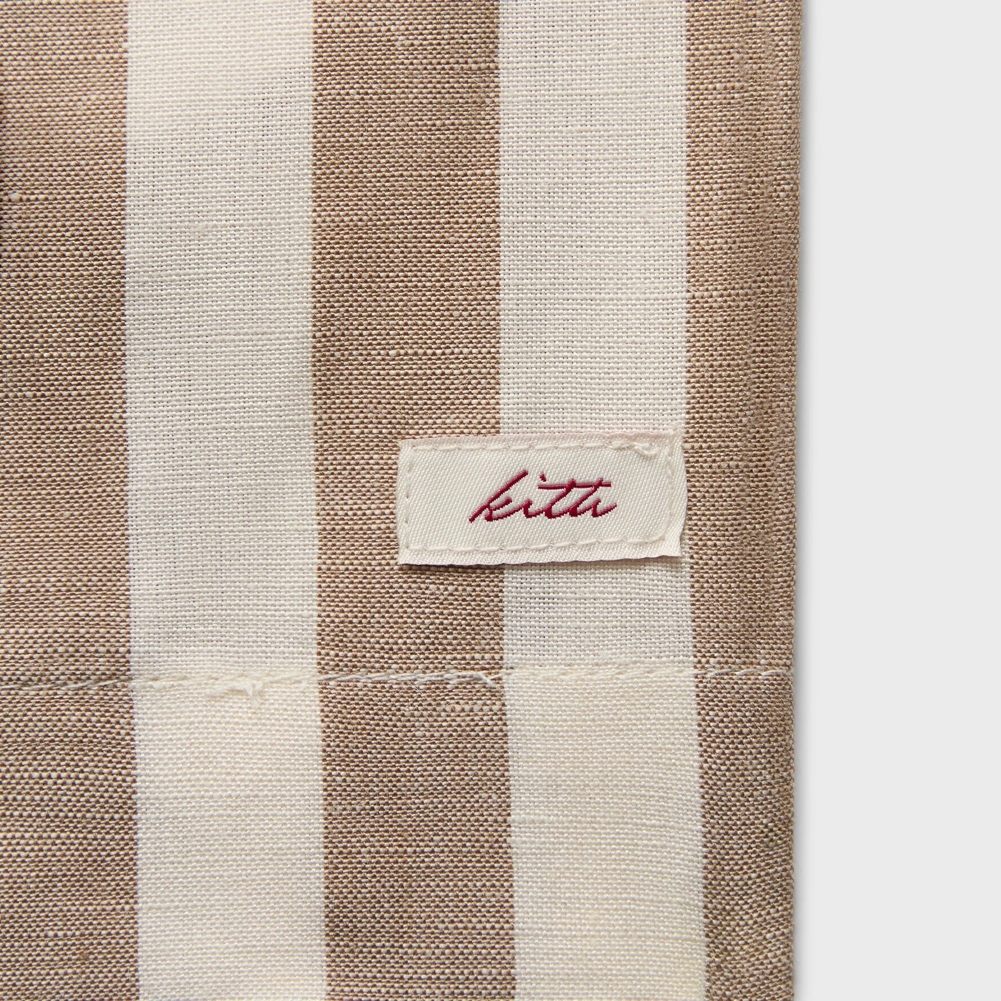 Kith Spun Silk Linen Stripe Kellen Short - Chai - Image 4