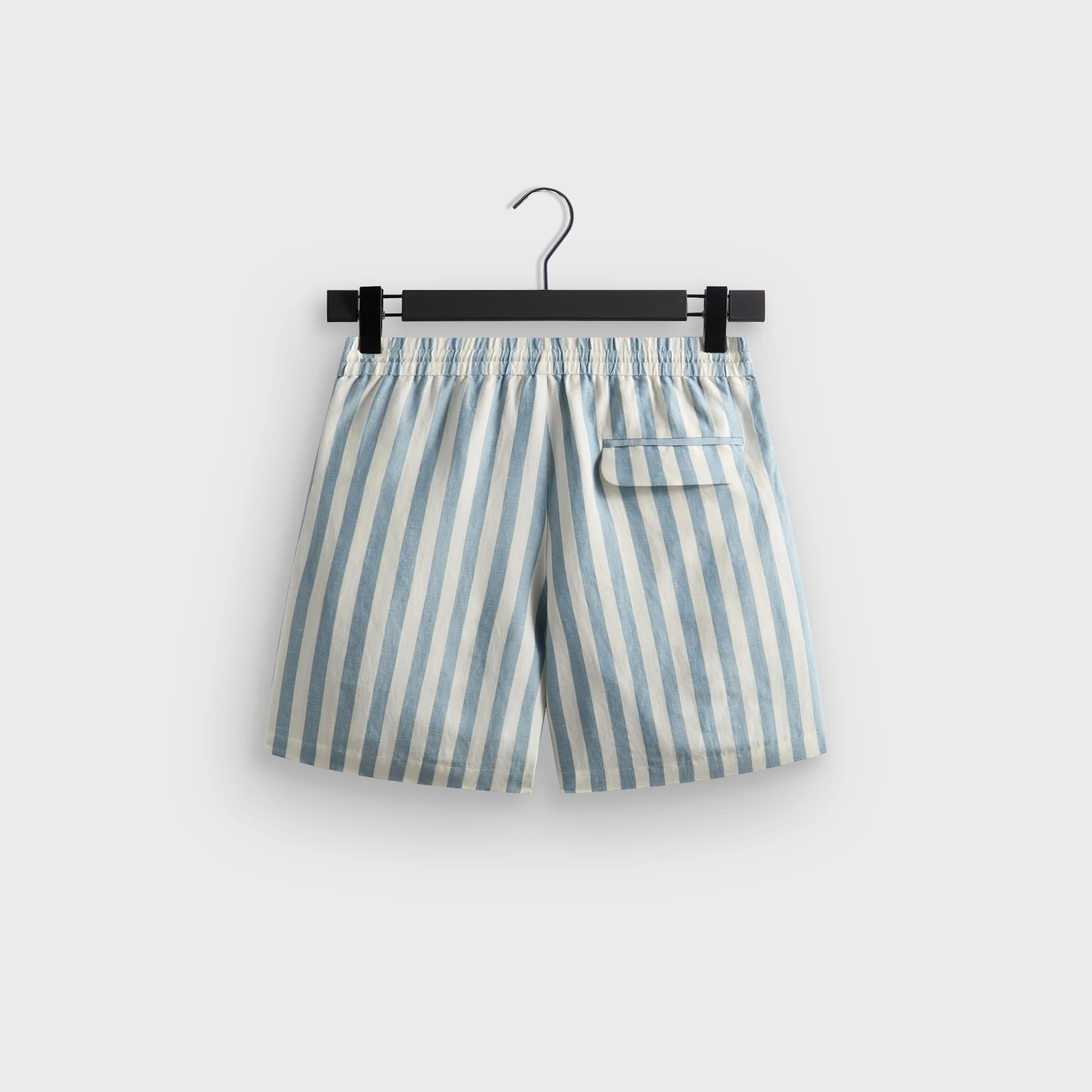 Kith Spun Silk Linen Stripe Kellen Short - Light Indigo - Image 3