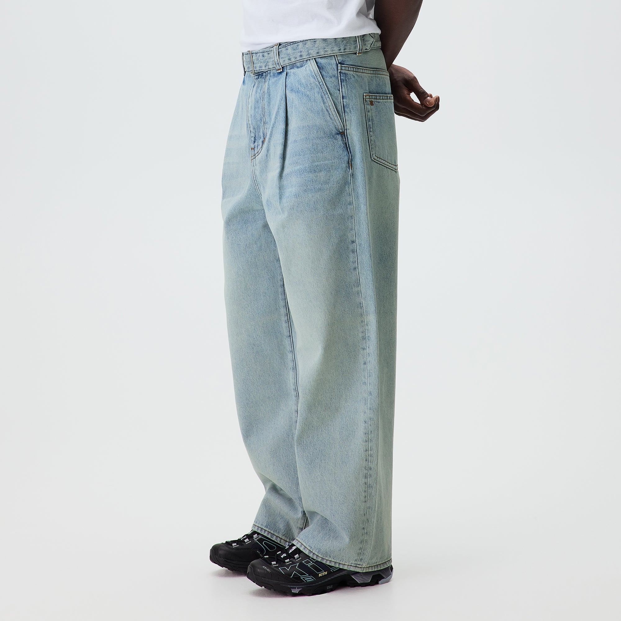 Kith Belted Jaime Denim Pant - Light Indigo - Image 2