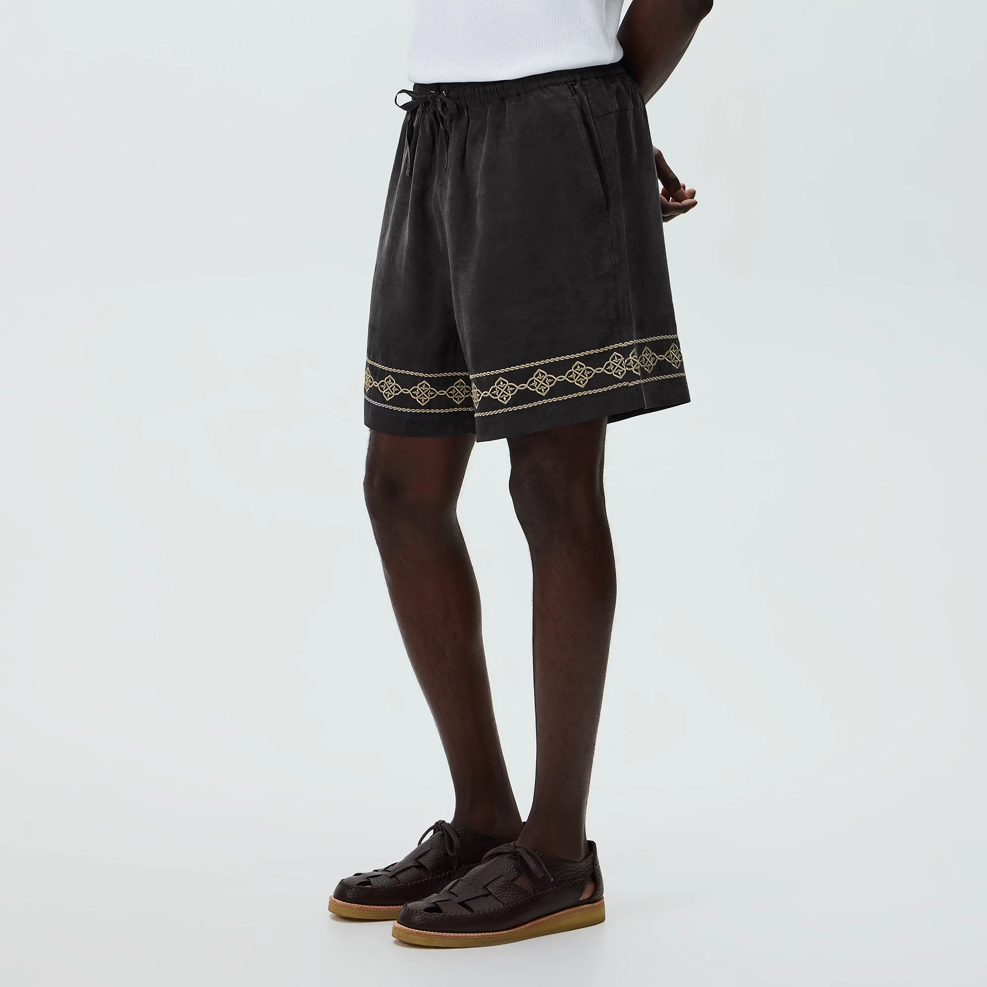 Kith Cupro Linen Cedar Short - Black - Image 2