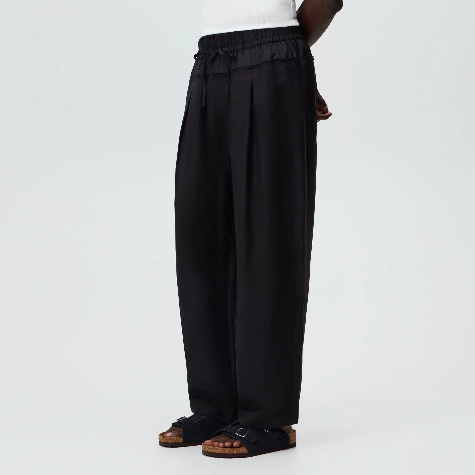 &Kin Linen Viscose Twill Emil Pant - Black - Image 2